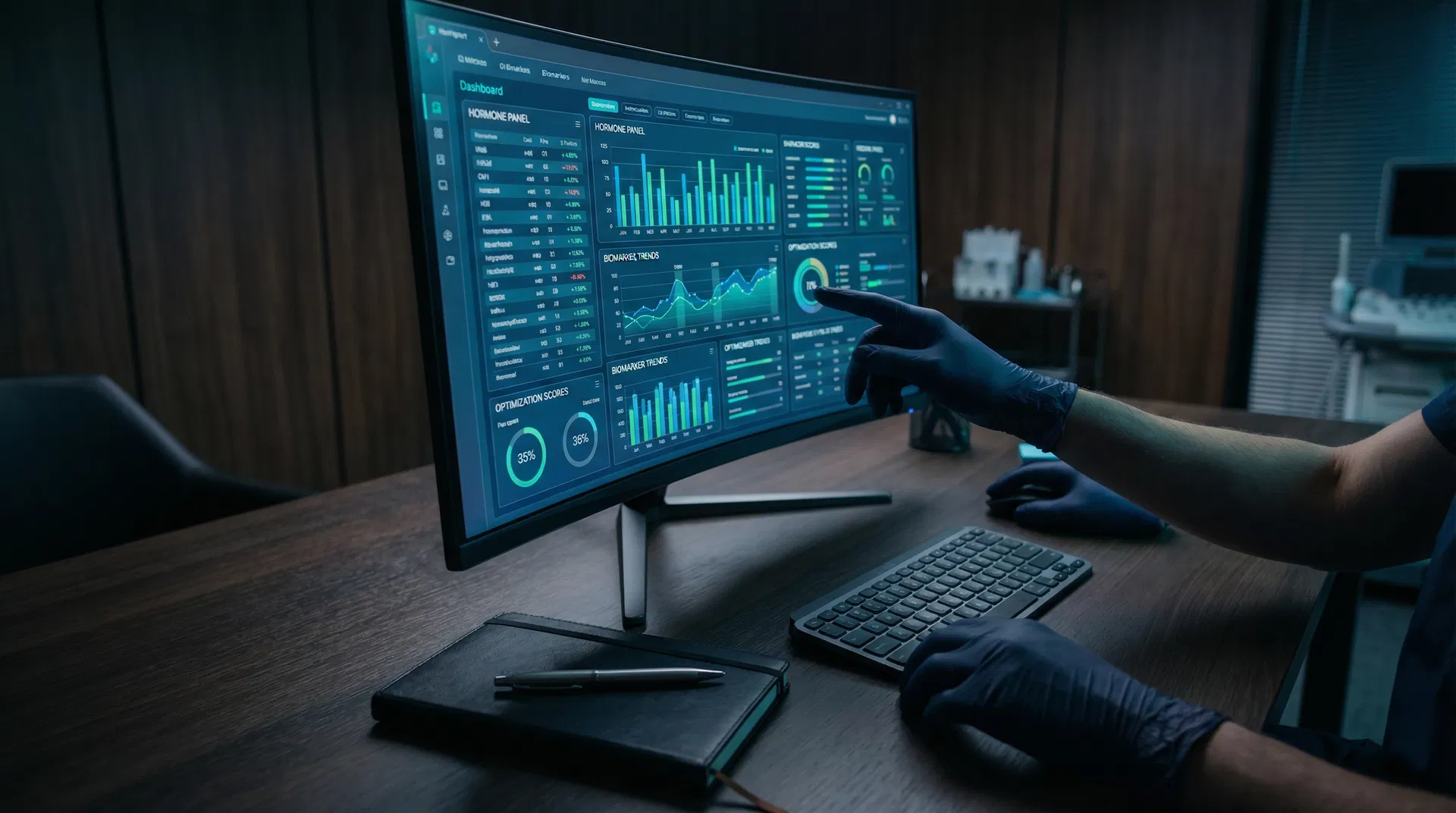 Advanced lab analysis and biomarker dashboard
