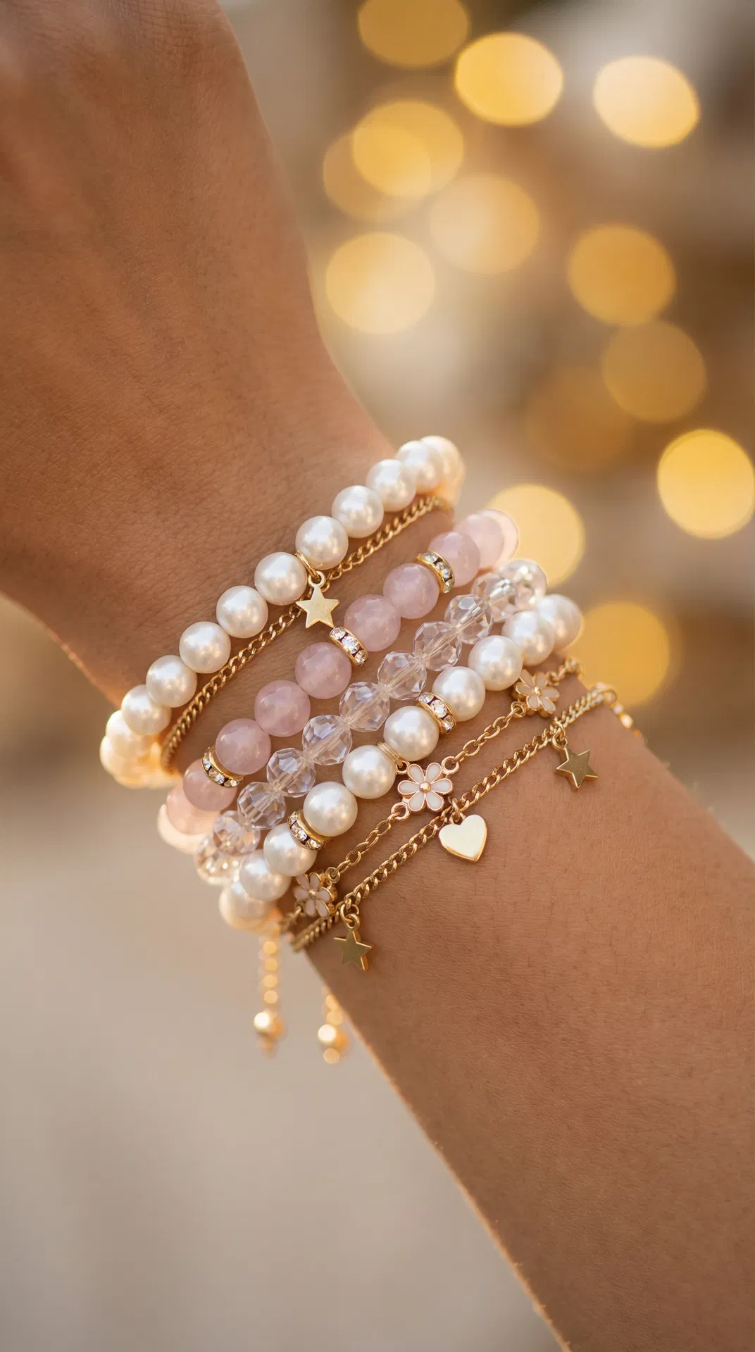 Luxe Parels en Kristallen Armbanden