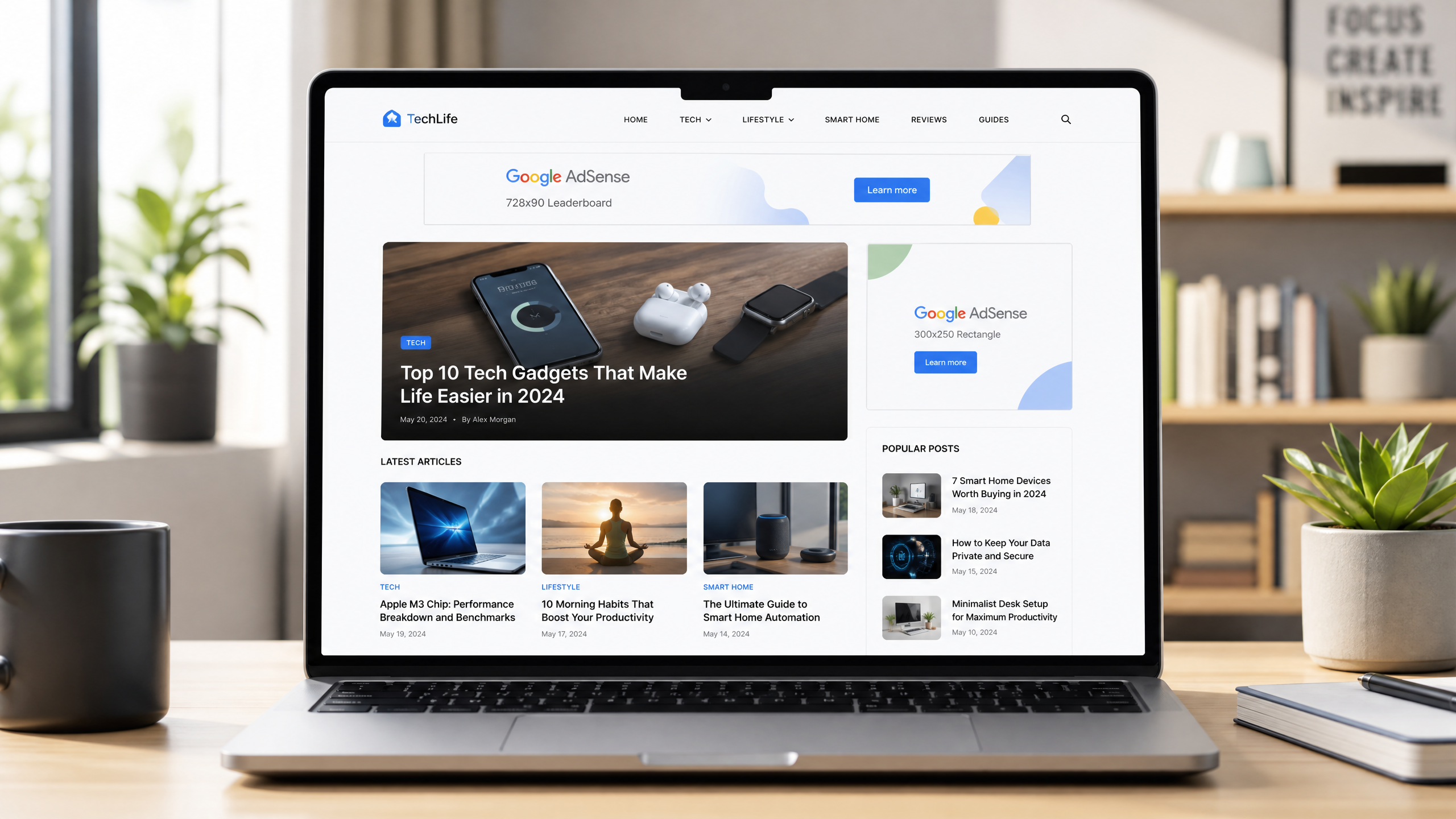 adsense friendly website examples AdSense Website Layout