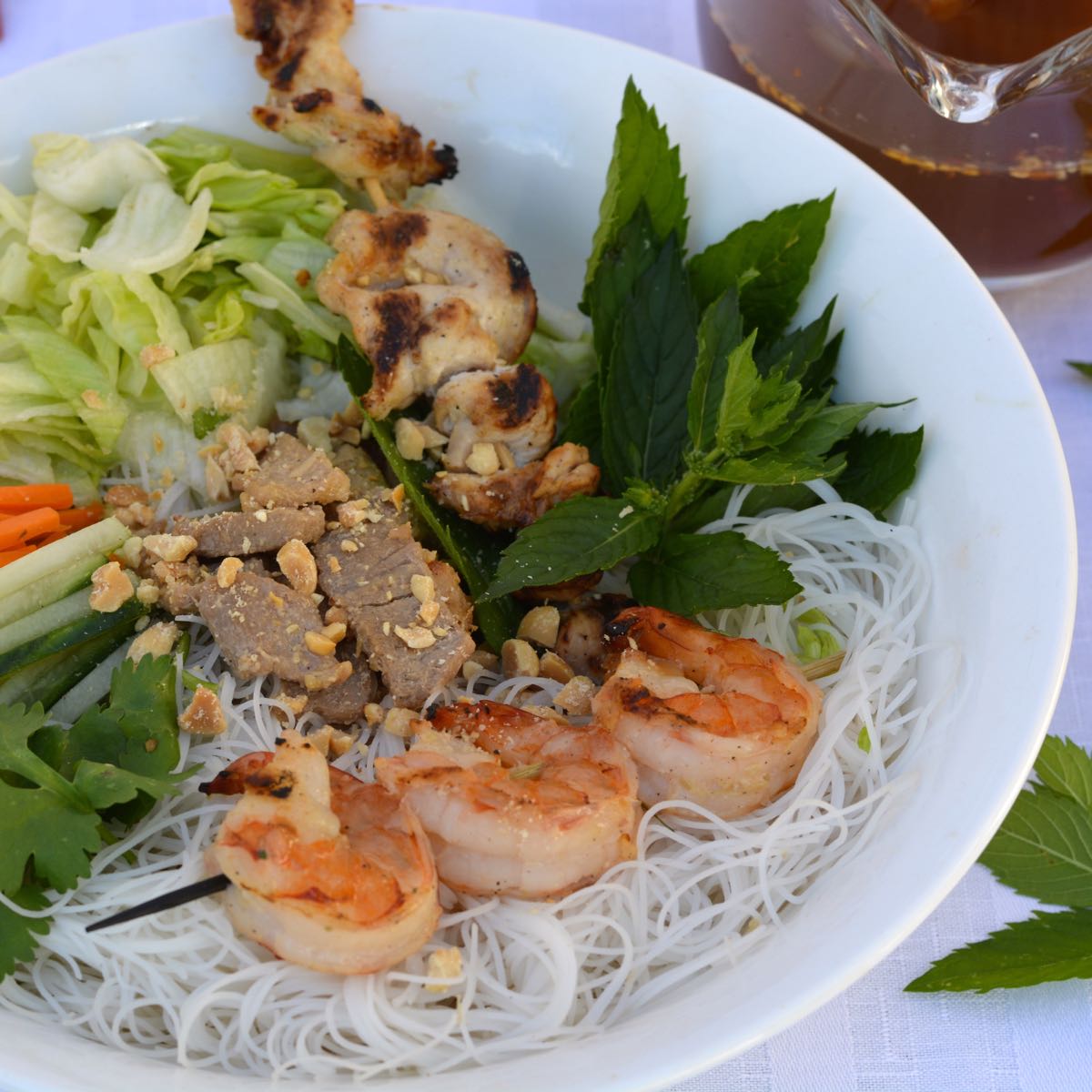 Vietnamese Rice Noodle Bowl