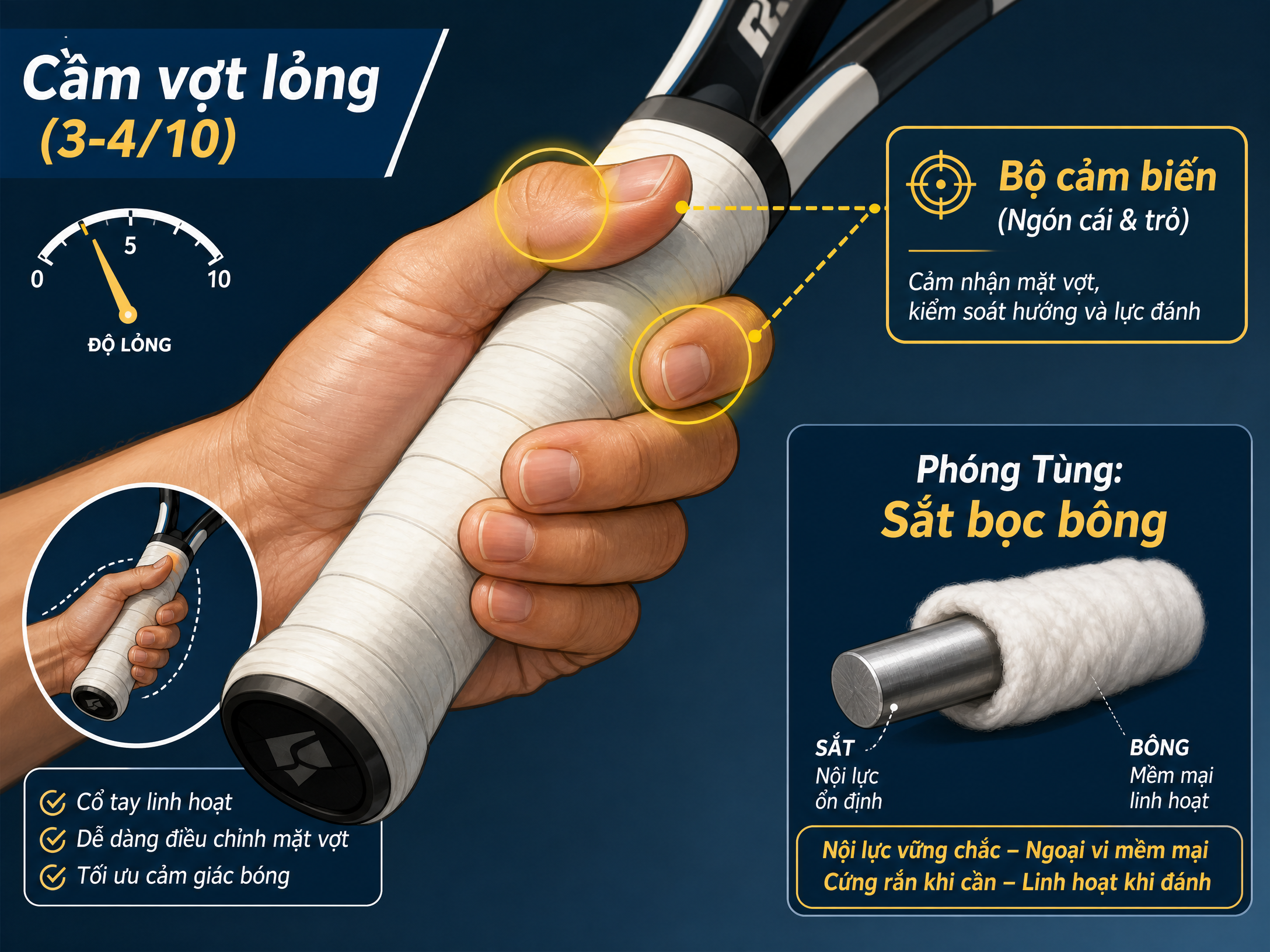 Phóng Tùng: Sắt Bọc Bông