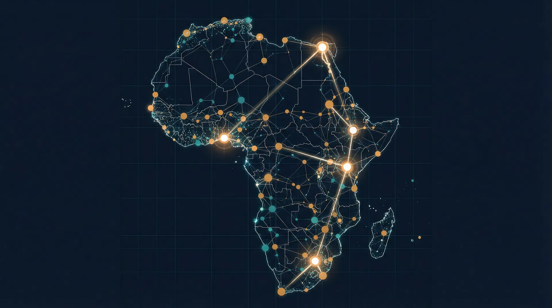 Africa network map showing ESG connections