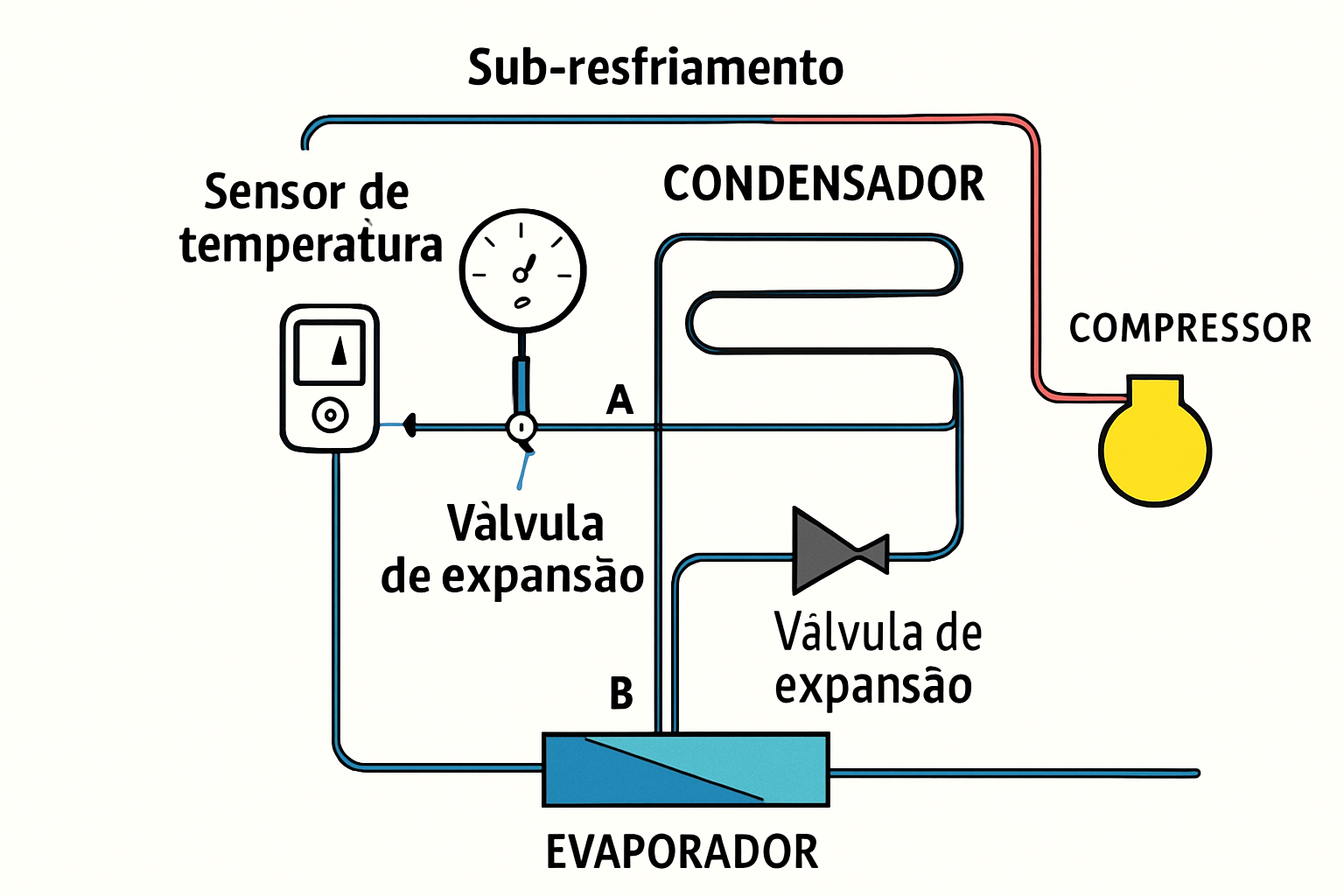 Pontos de Medição de Sub-resfriamento