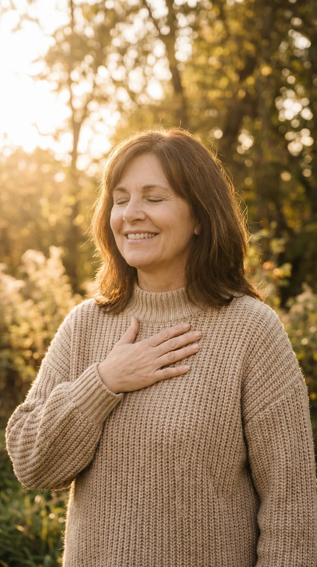 Glückliche Klientin