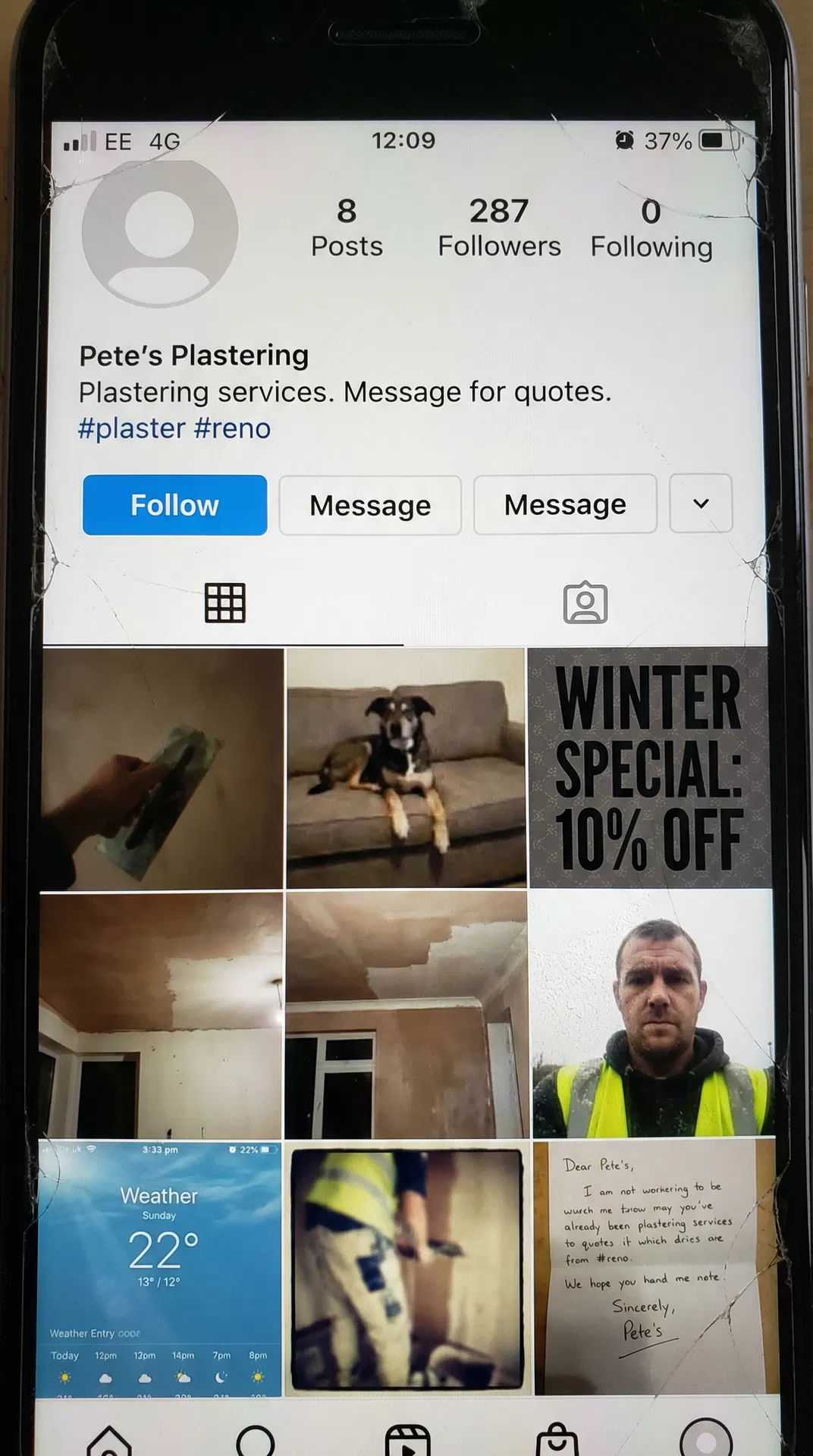 Pete's Plastering before