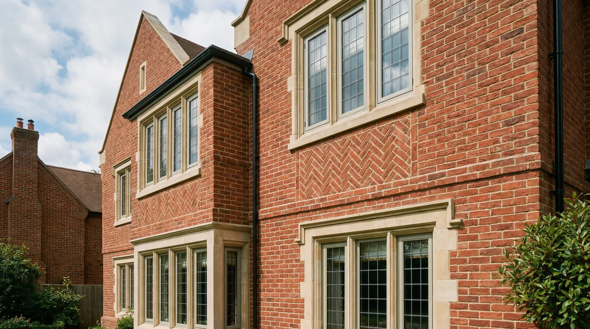 Expert masonry work on traditional British home