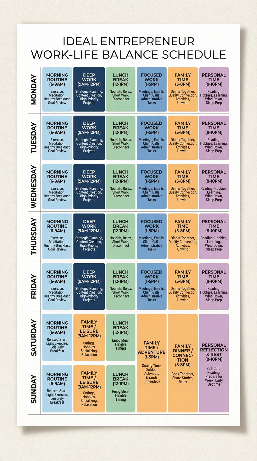 Weekly balance tracker