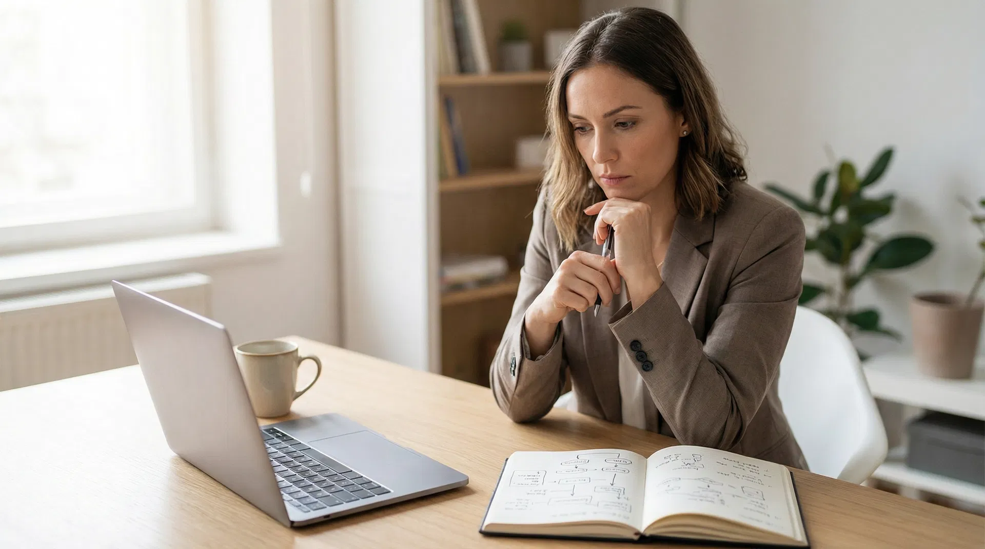 Entrepreneur making strategic decisions