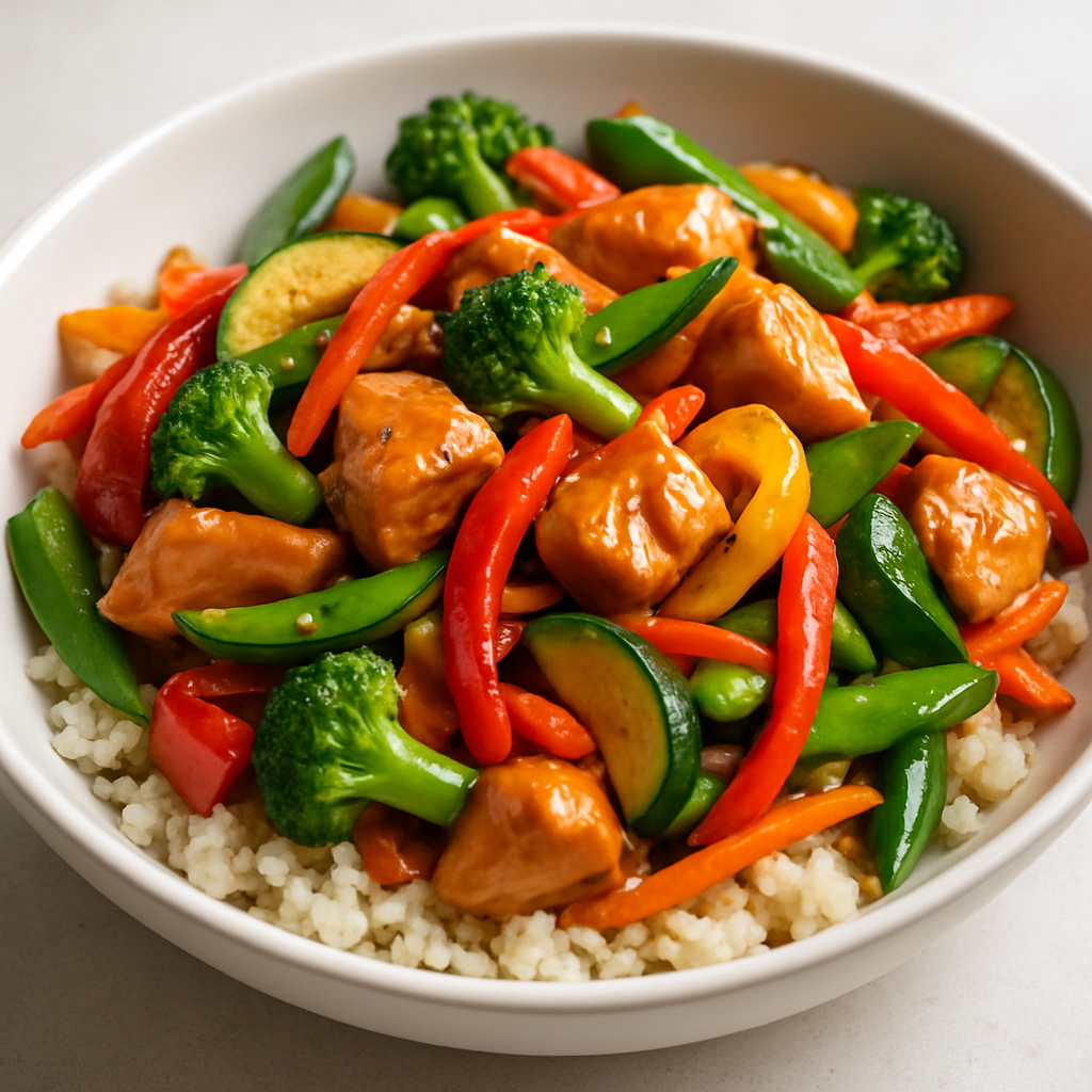 Keto Chicken Stir-Fry with Cauliflower Rice