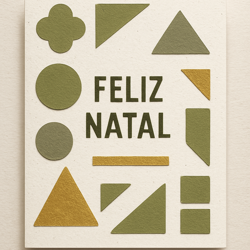 Cartão Moderno com Formas Geométricas