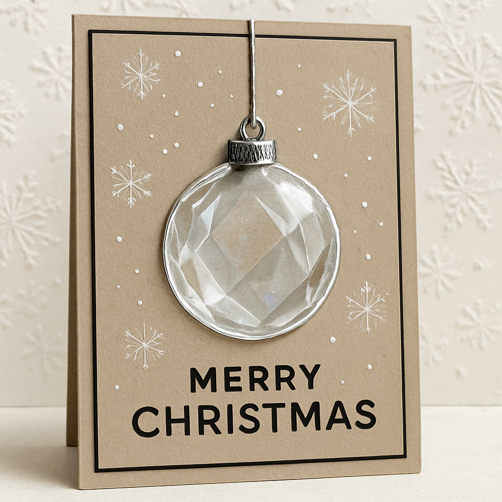 Cartão Ousado com Ornamento Translúcido