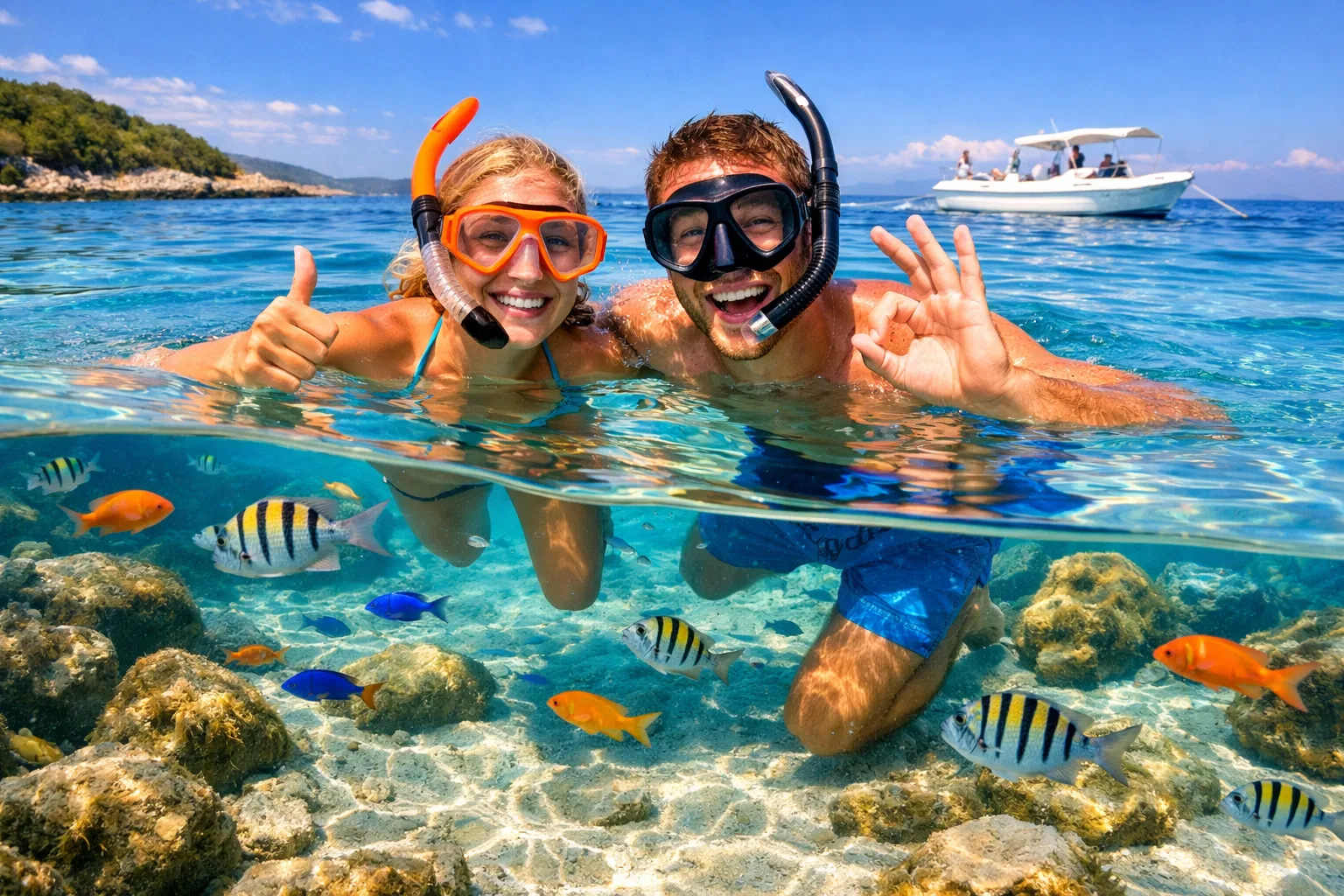 Snorkeling experience in Ksamil