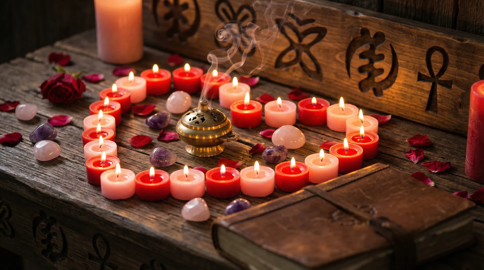 Candle ceremony for binding love spell