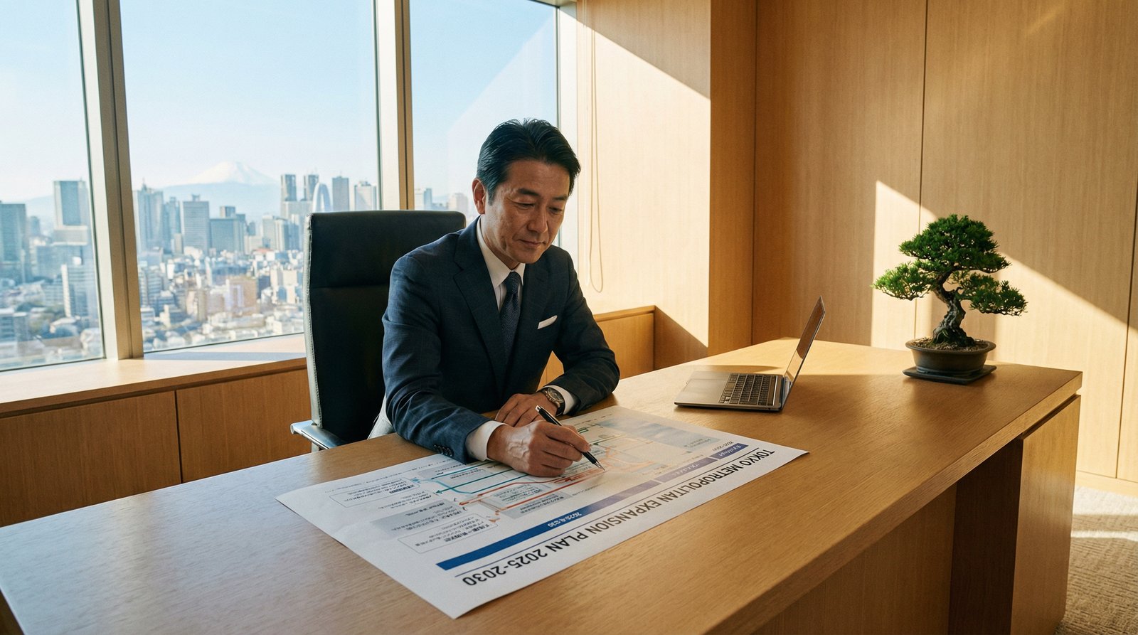 ロードマップを前に決断する経営者の場面