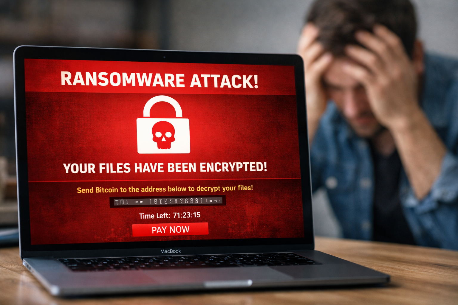 Macとサイバー攻撃のイメージ