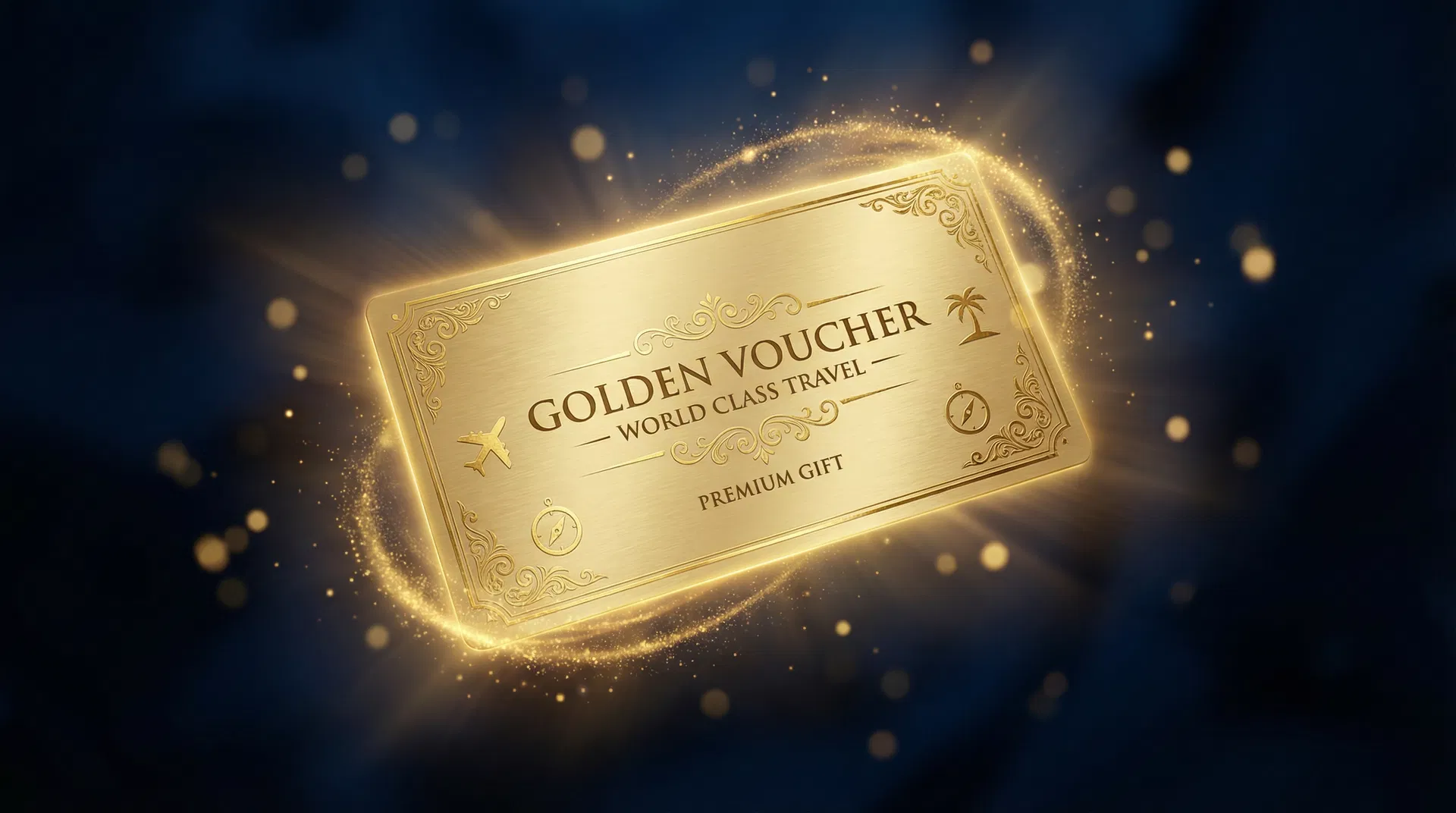 Golden travel voucher