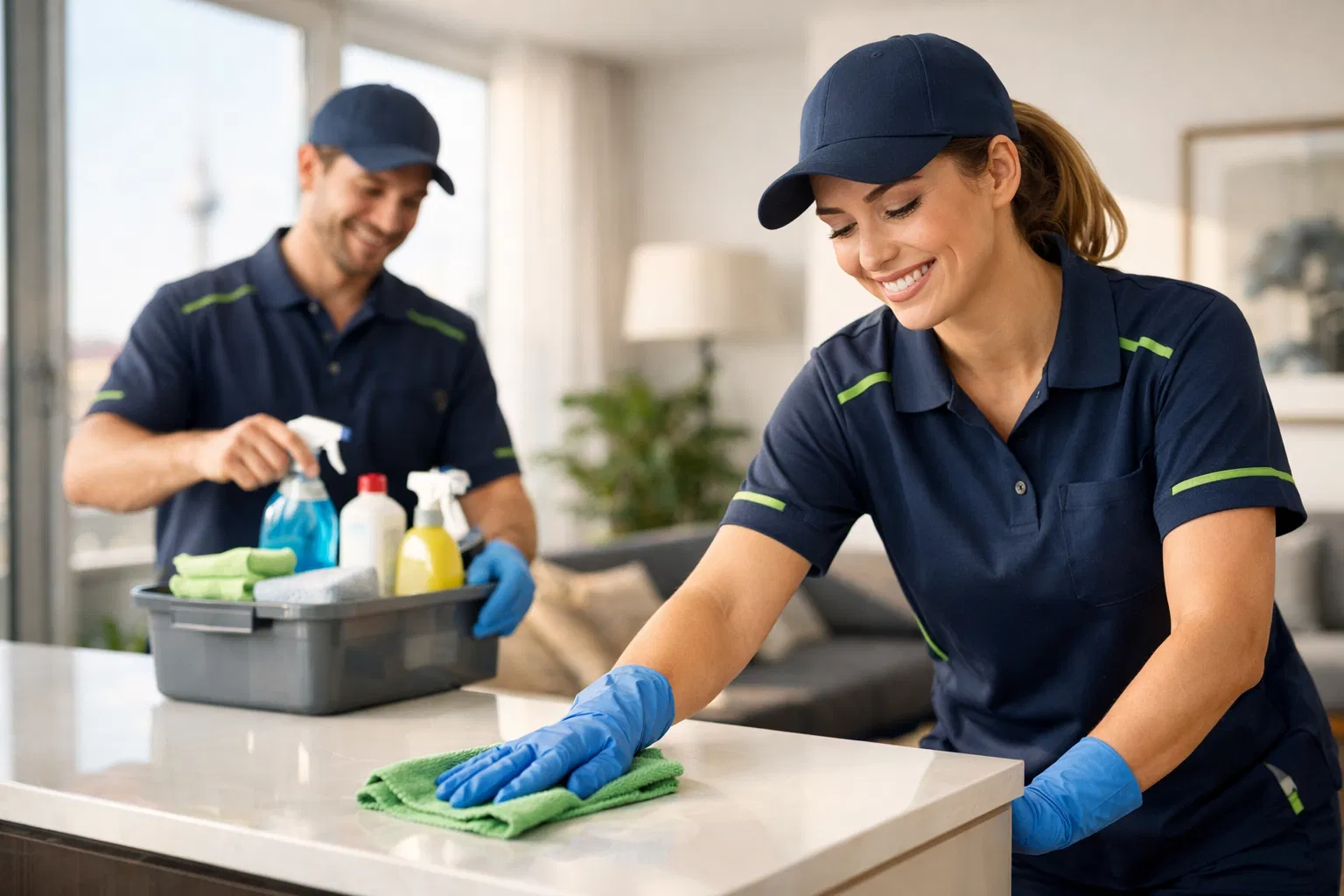 Professionelles Reinigungsteam in Berlin