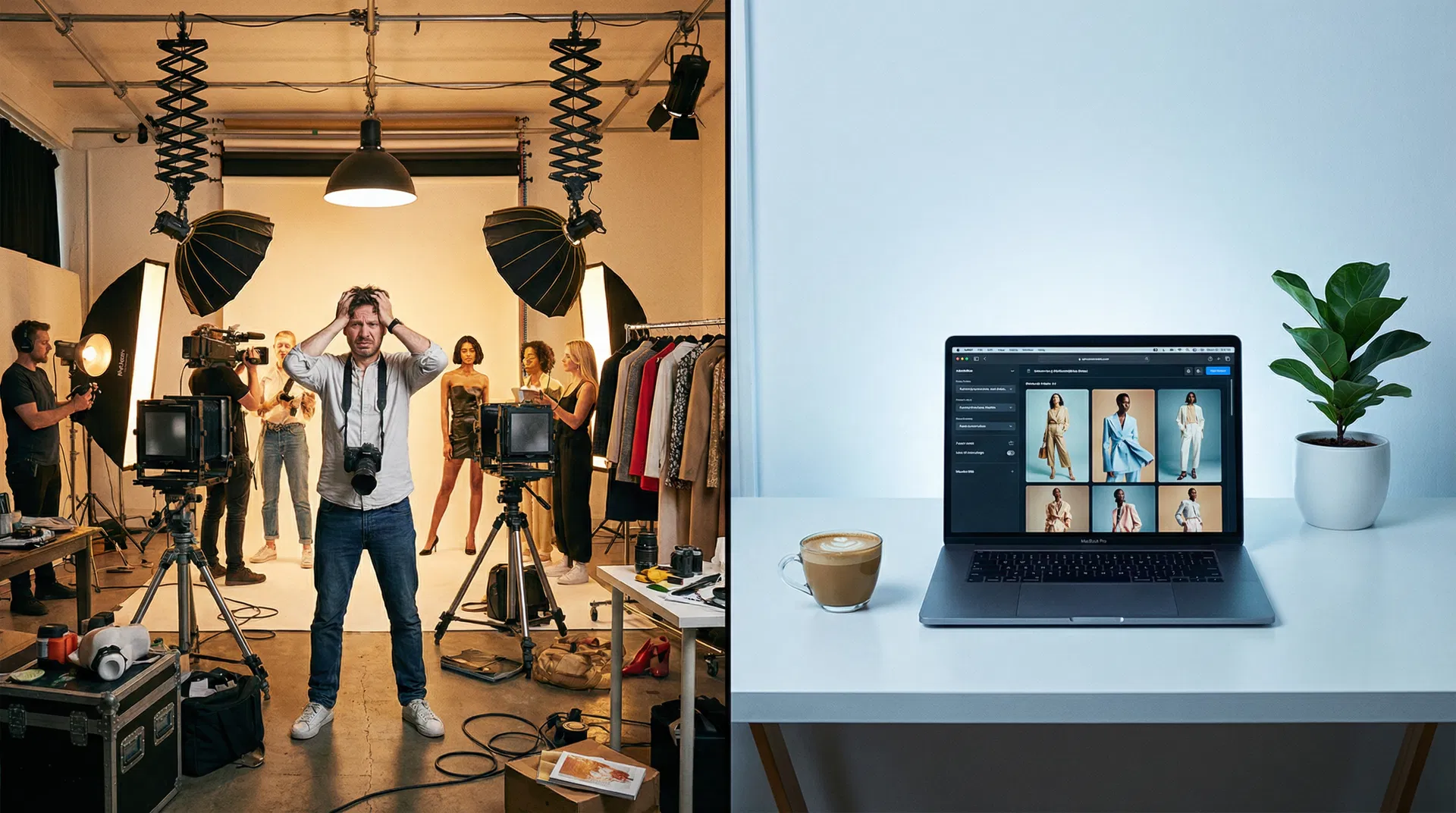 The cost gap between traditional studio photography and AI-generated product visuals continues to widen. Source: Couture.ai