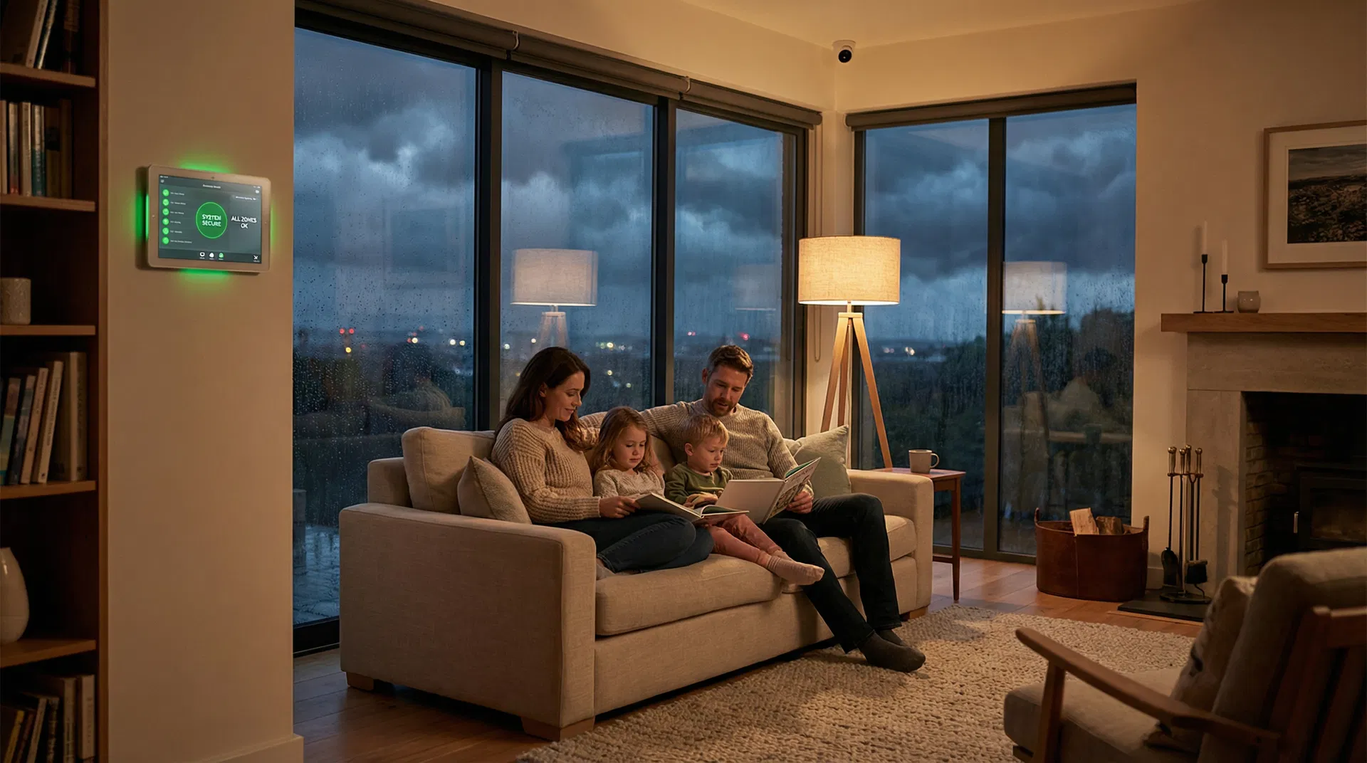 Family safe at home with smart security panel