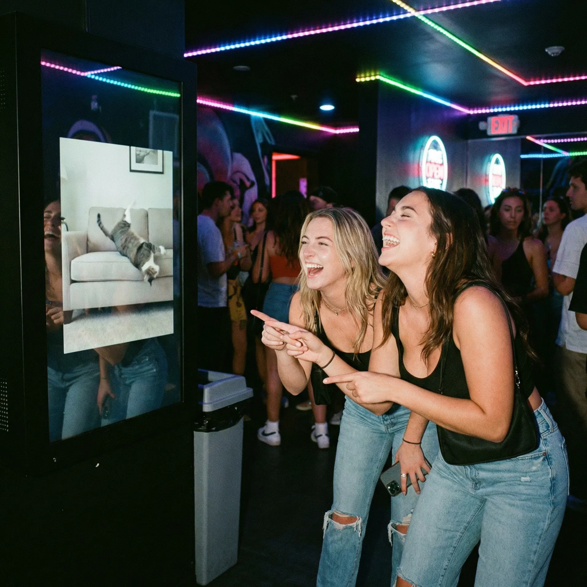 Laughing at video content