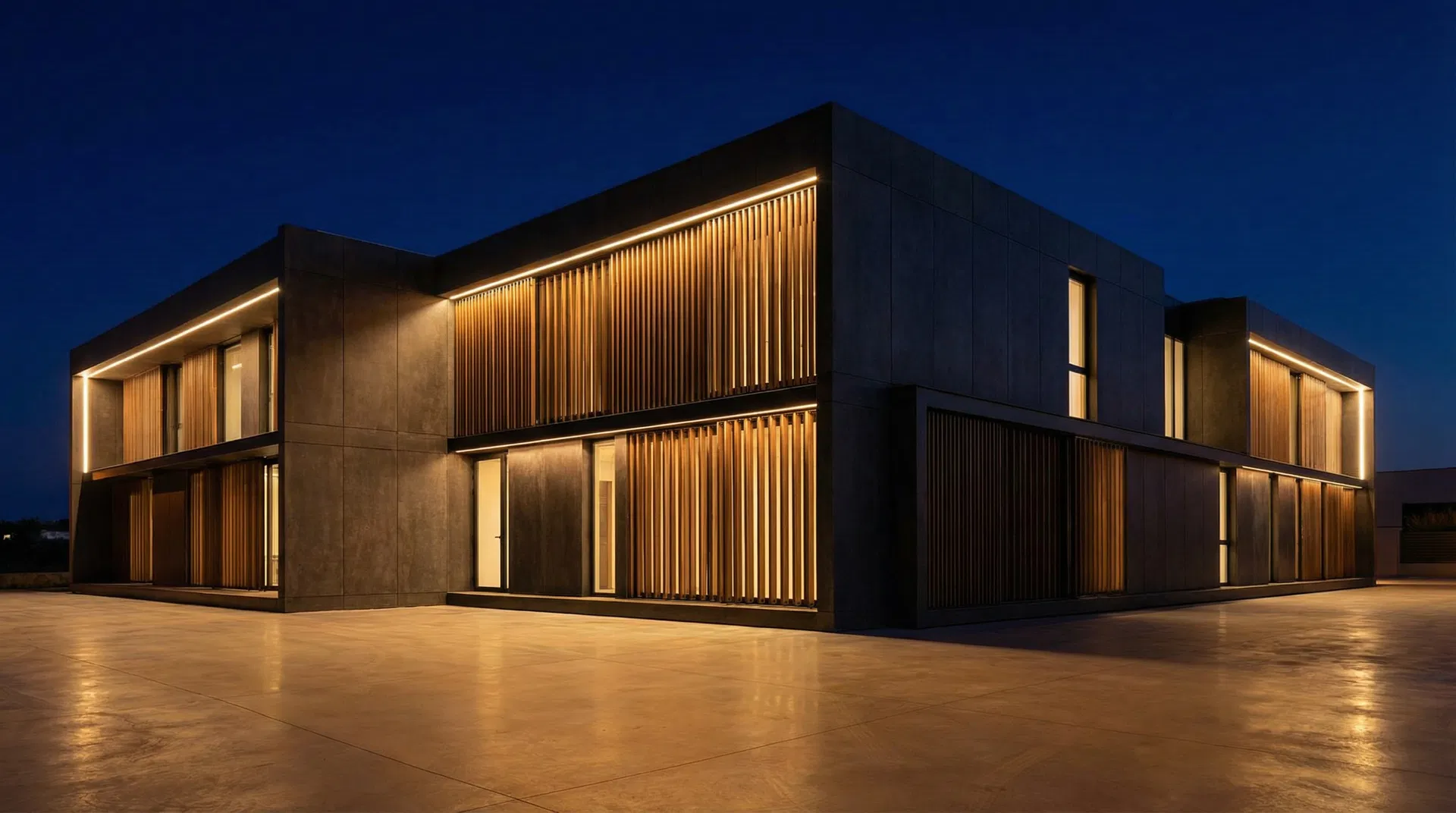 Noćna arhitektura sa osvetljenjem