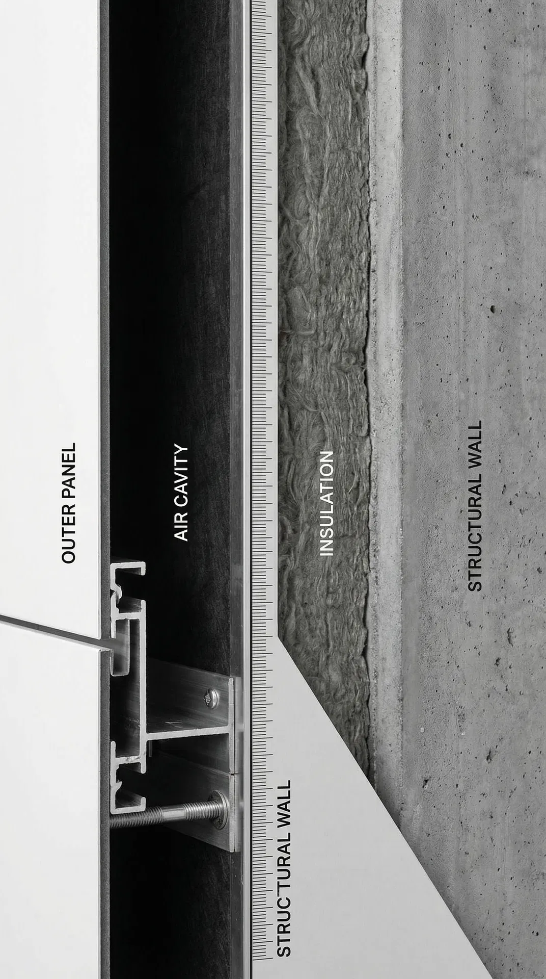 Tehnički dijagram ventilisane fasade