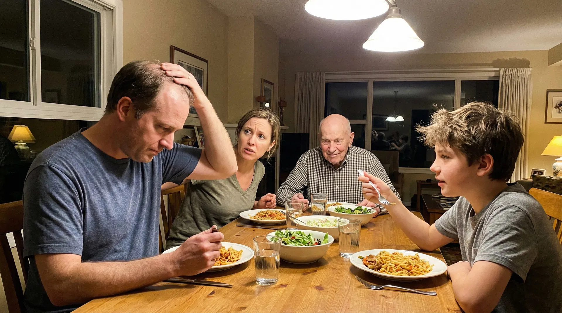 Family dinner — the moment my son made the comment