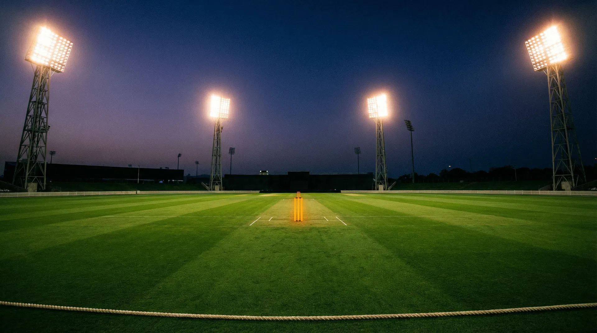 HowZzatt Sports Cricket Ground at night under floodlights