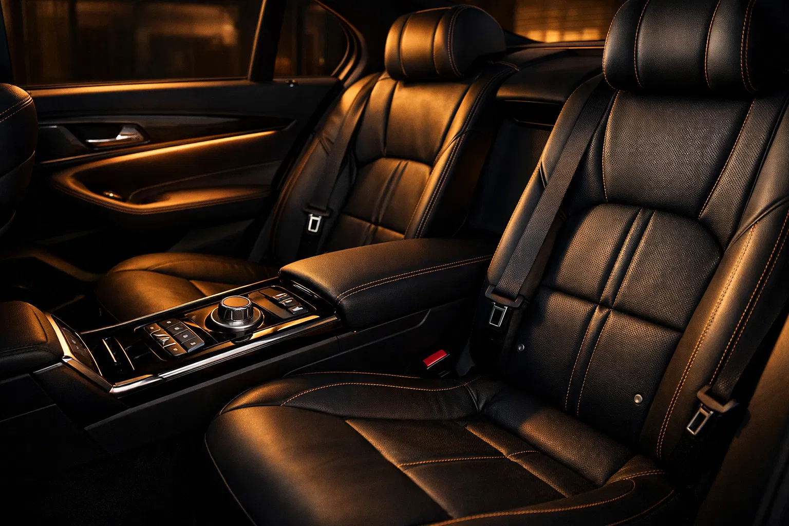 Interior executivo do veículo
