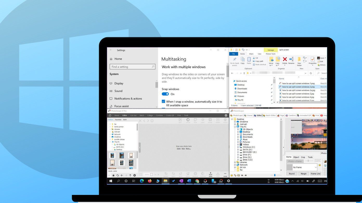 Cara Split Screen di Windows 10