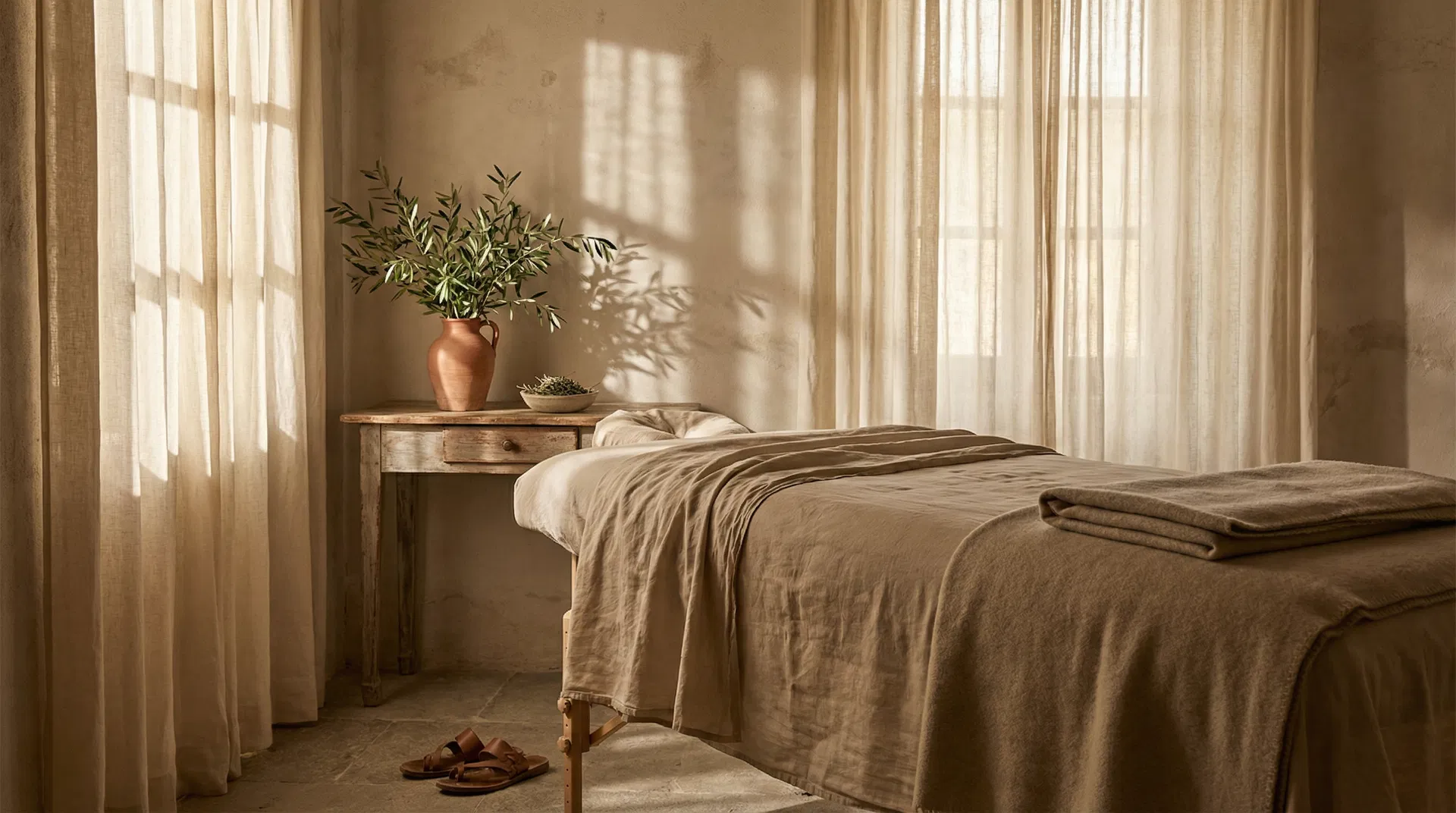 Bodywork treatment room