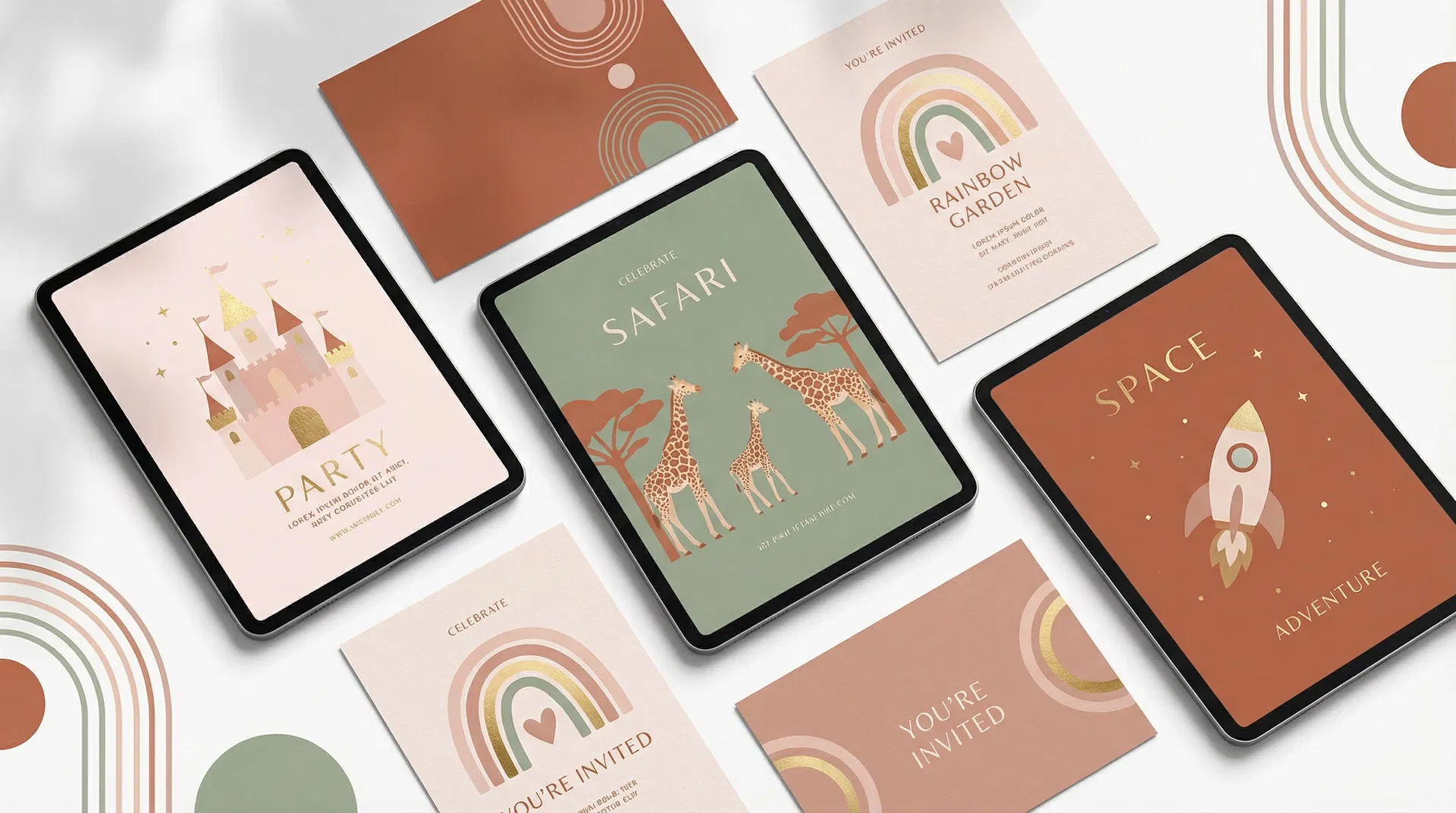 Templates de convites personalizáveis