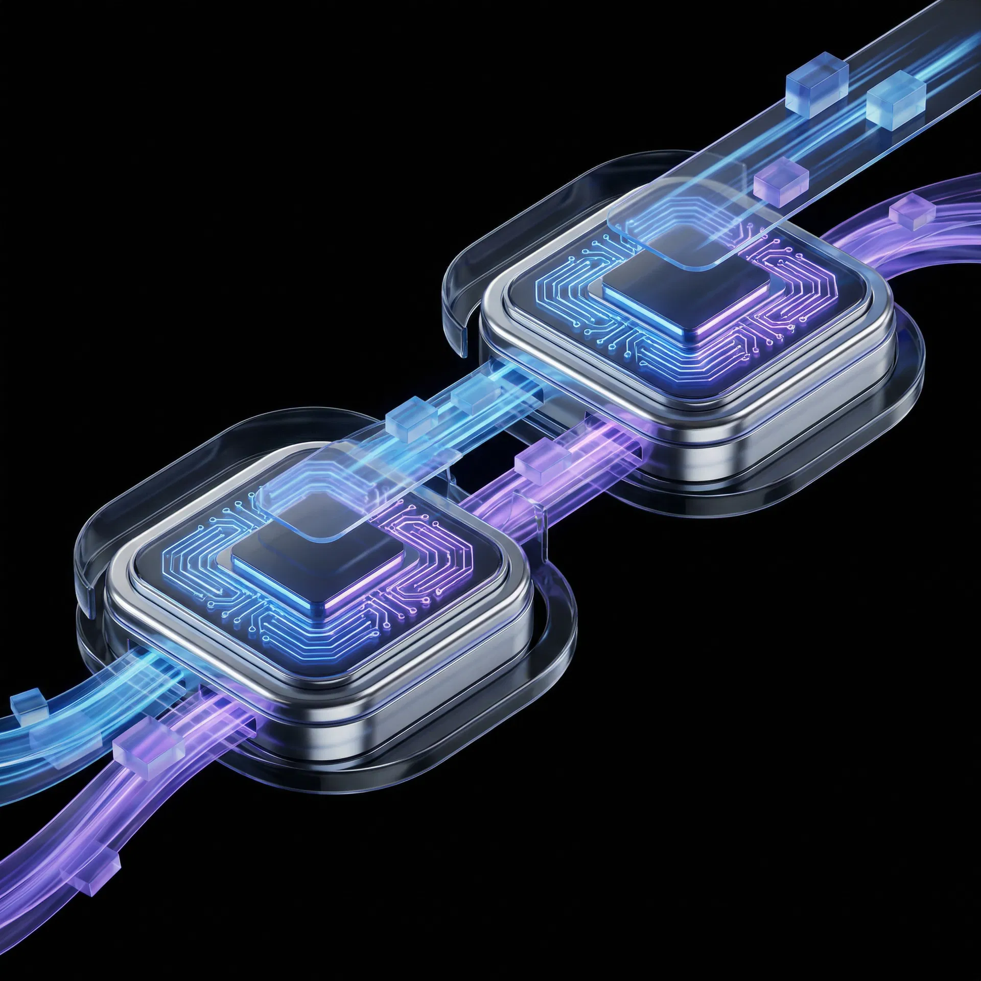 Dual-engine parallel processing illustration