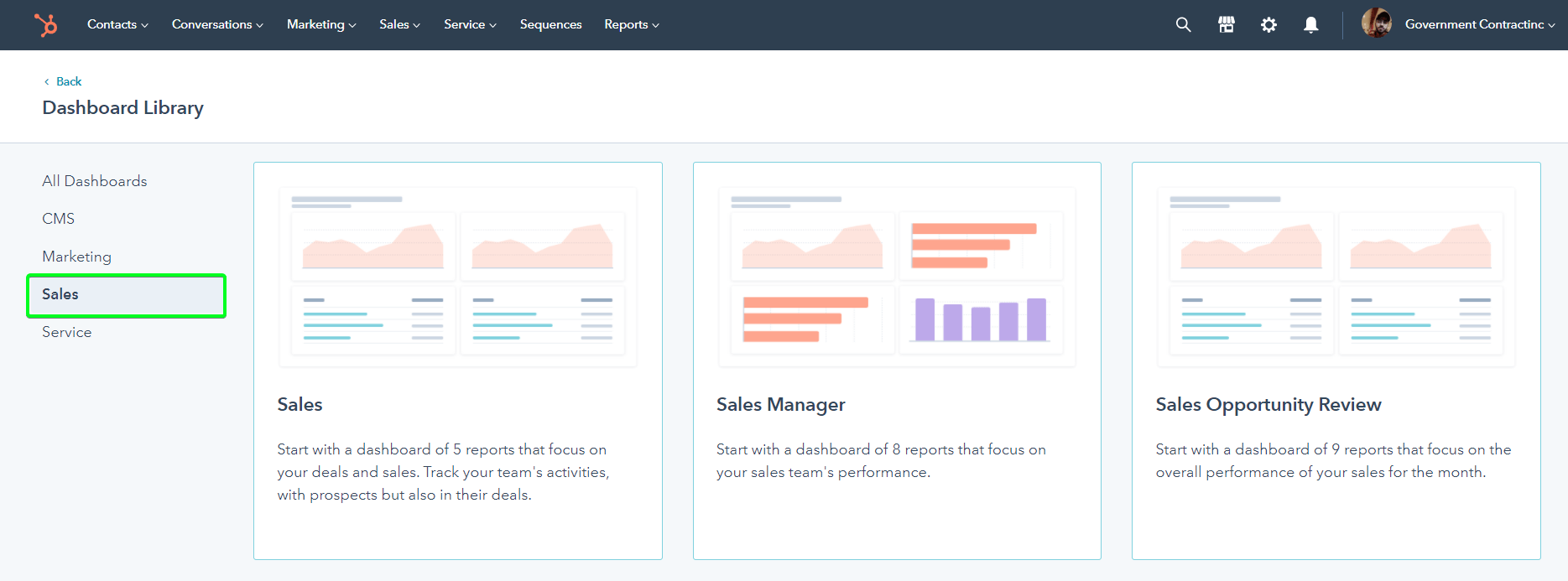 HubSpot Sales Dashboard