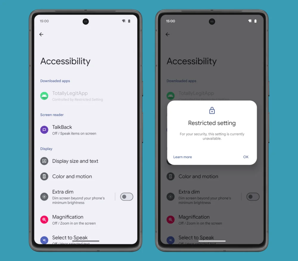 Configurações Restritas no Android