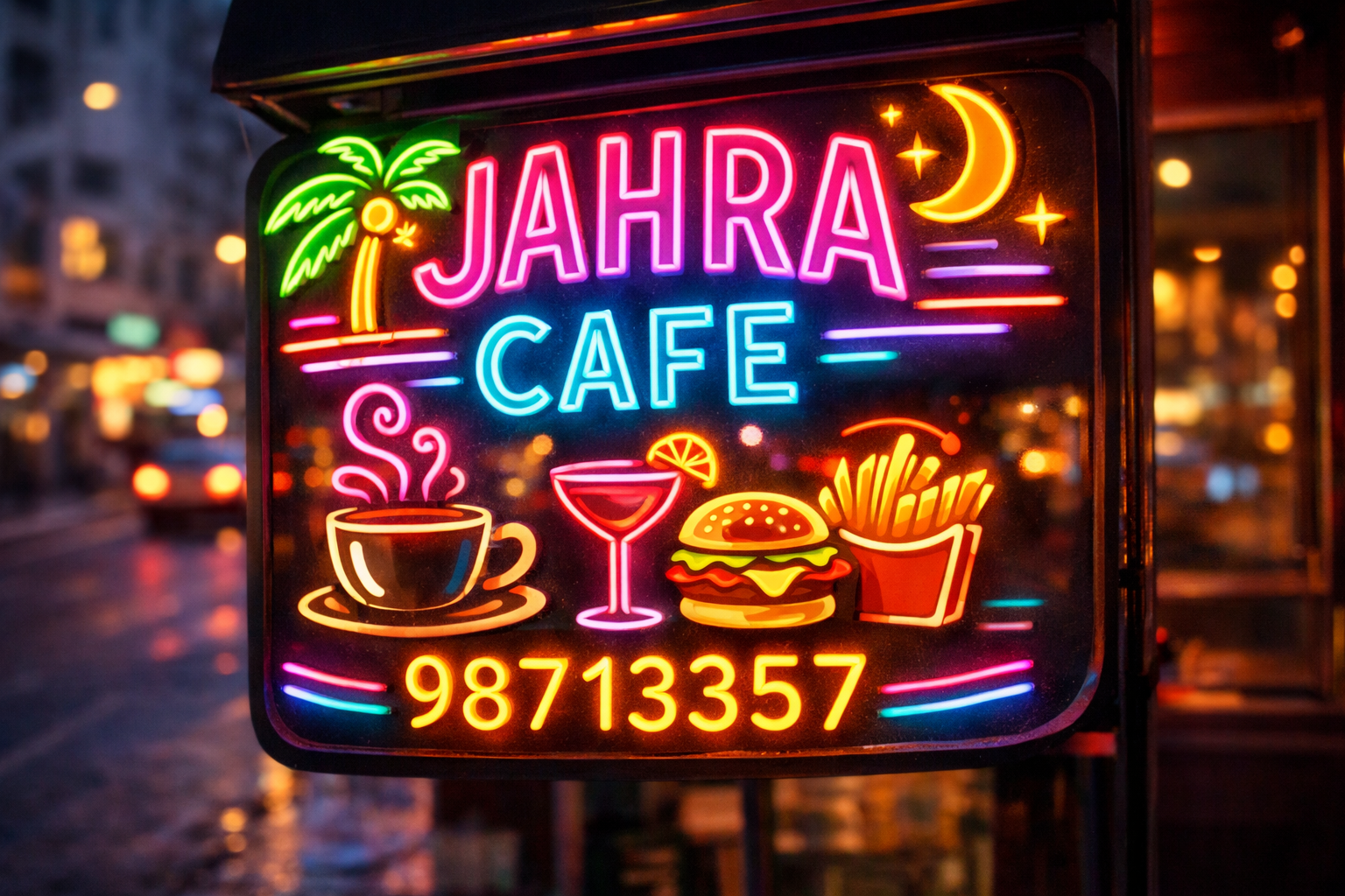 إعلان نيون جذاب