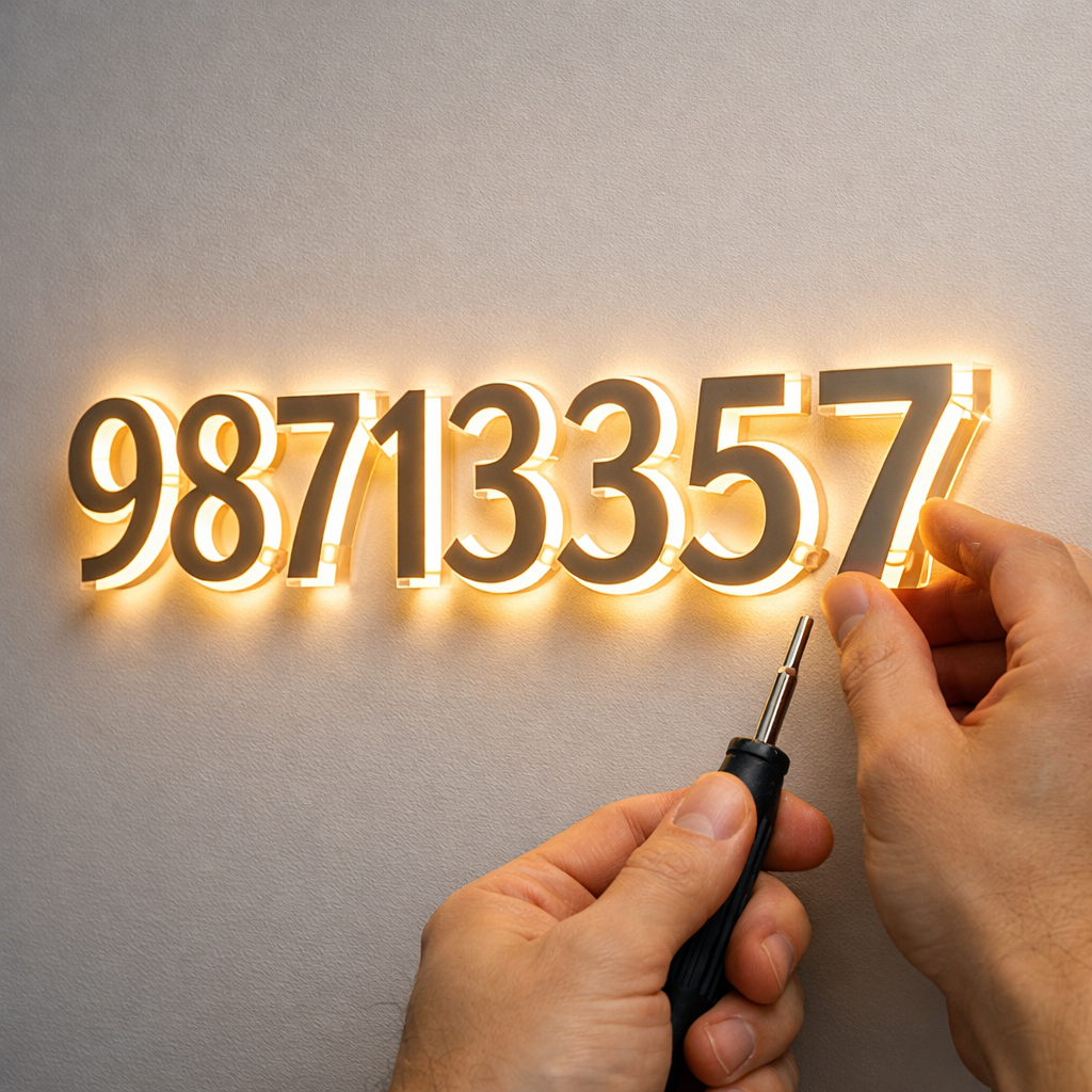 تركيب حروف بارزة ثلاثية الأبعاد