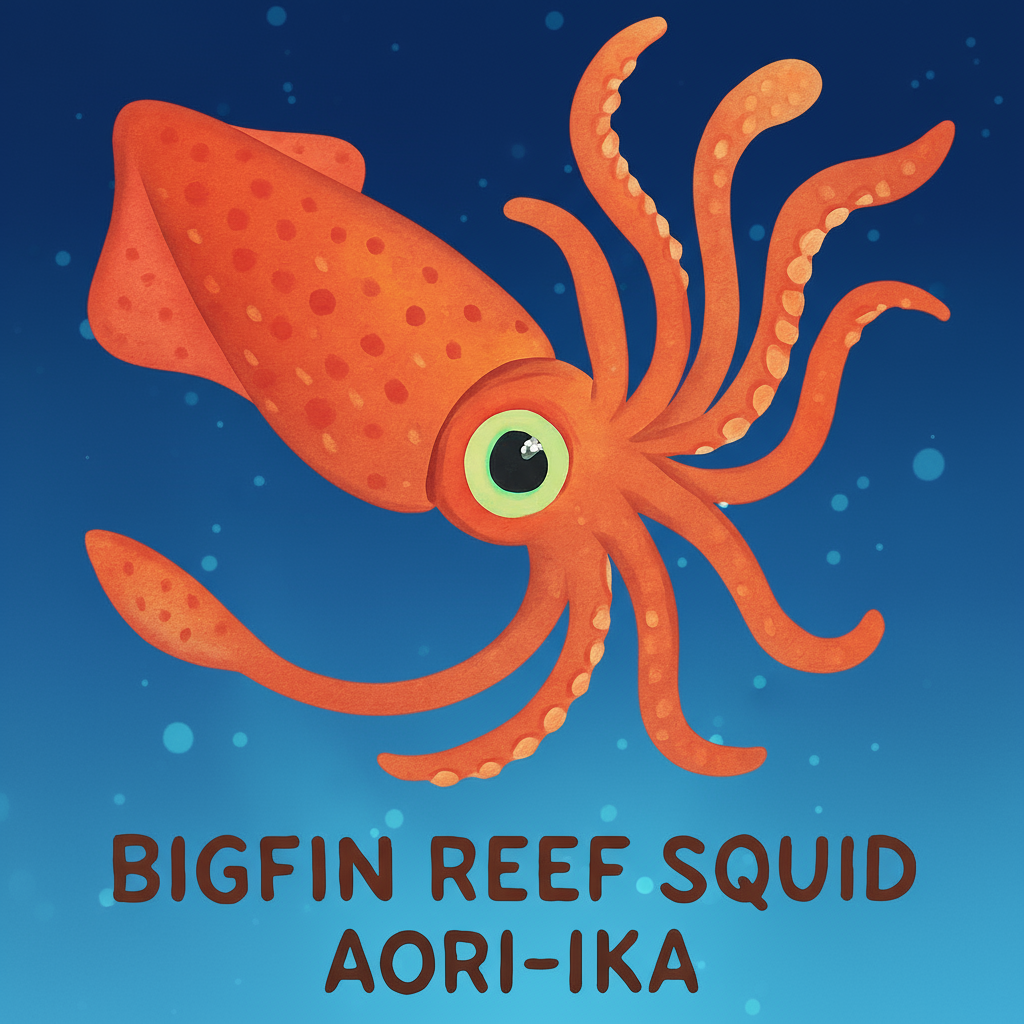 アオリイカのイラスト