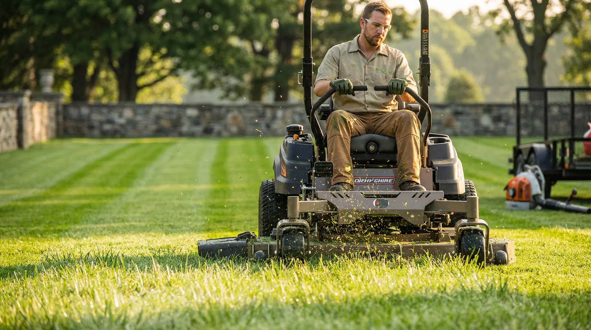 Professional lawn mowing service