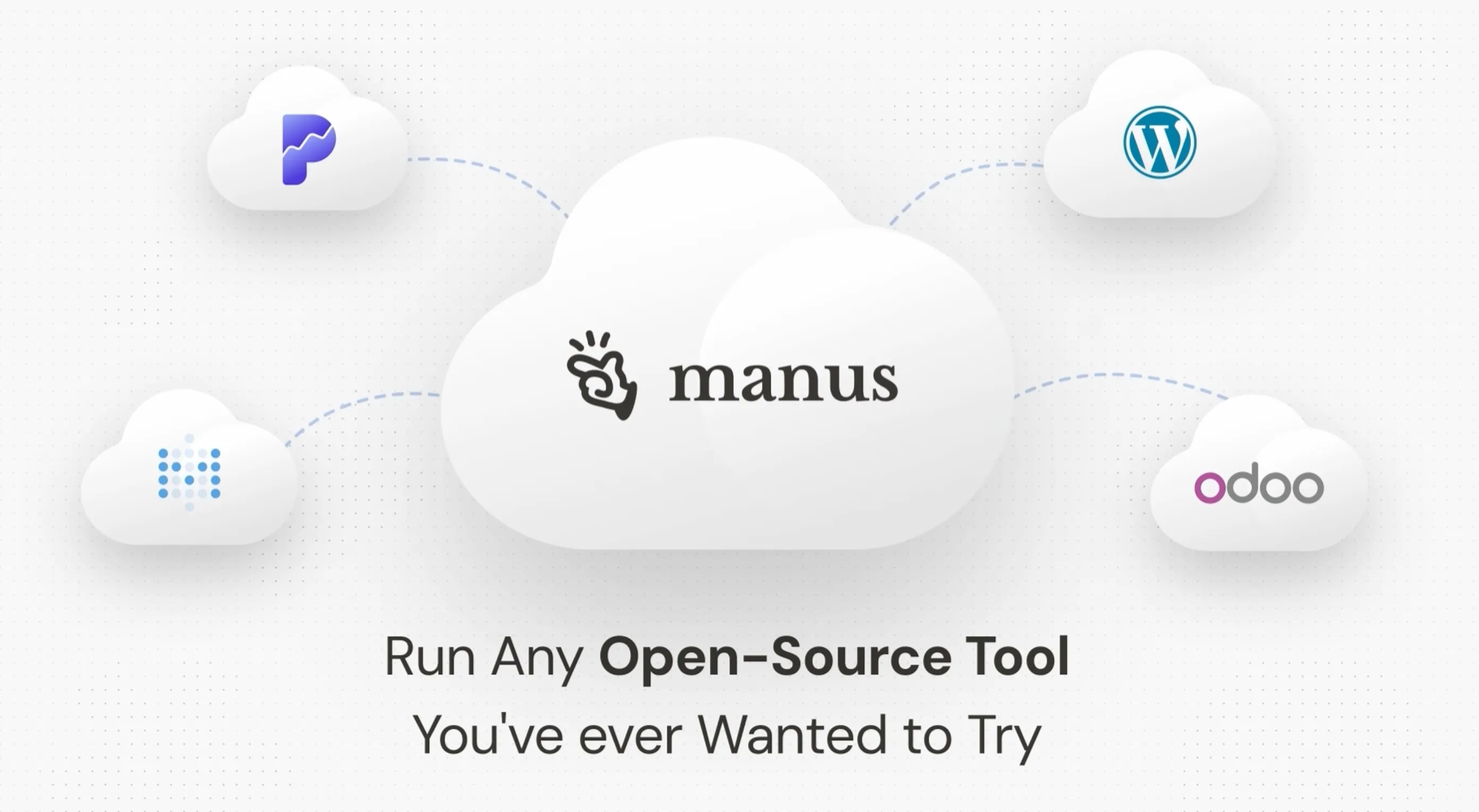 Run any open-source tool you've ever wanted to try: Plausible, WordPress, Metabase, Odoo