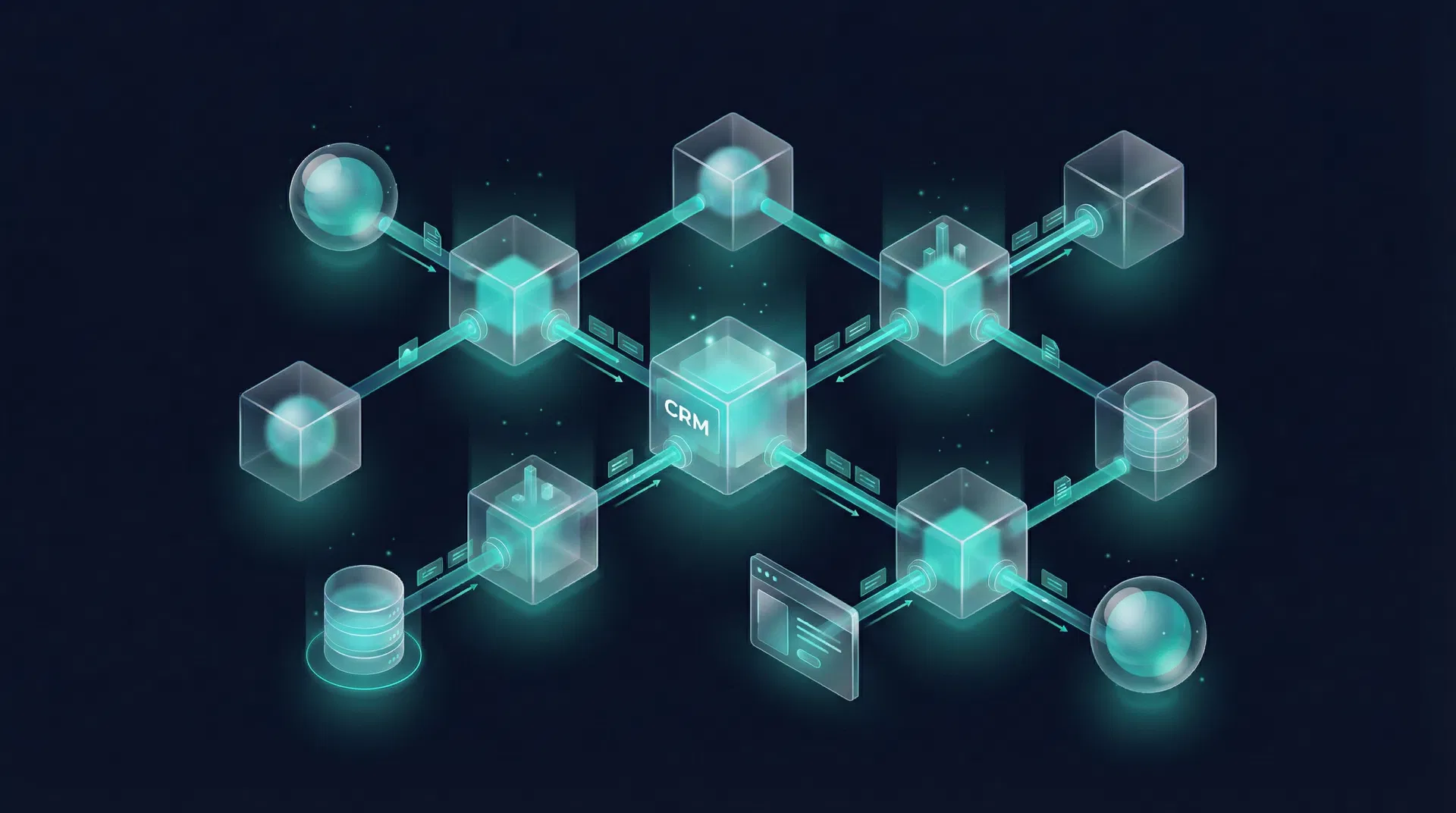 LicenseFlow Salesforce integration architecture — interconnected CRM modules