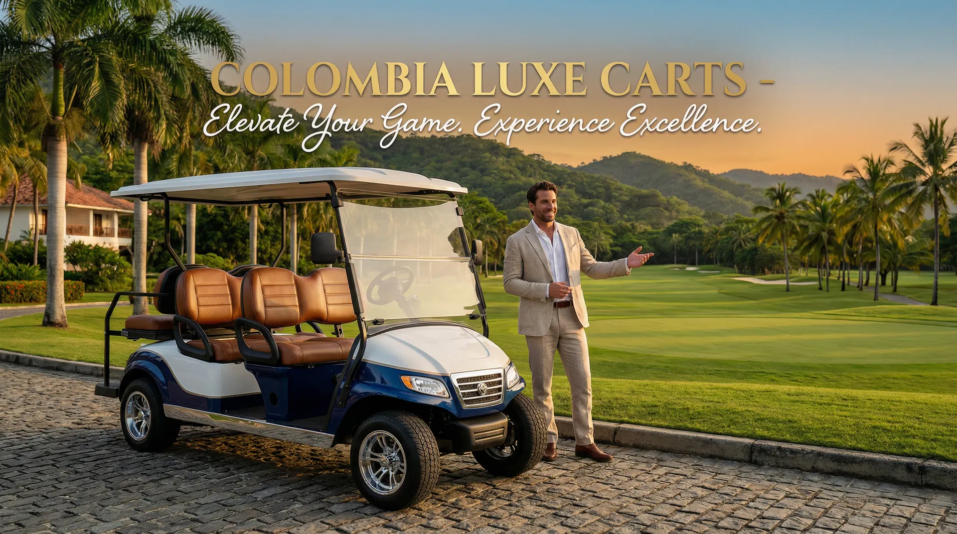 Carro de golf en resort