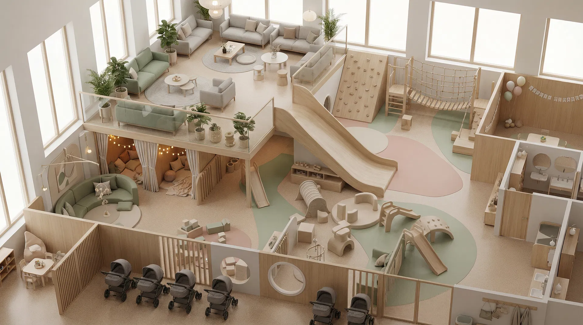 3D oversikt over Nico's Lekesenter