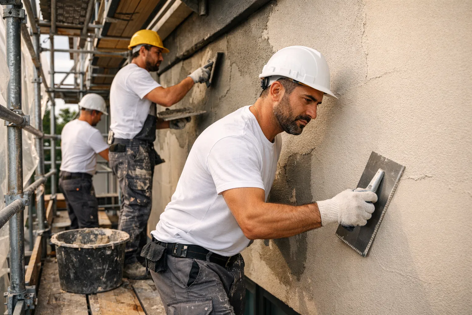 Teamarbeit auf der Baustelle