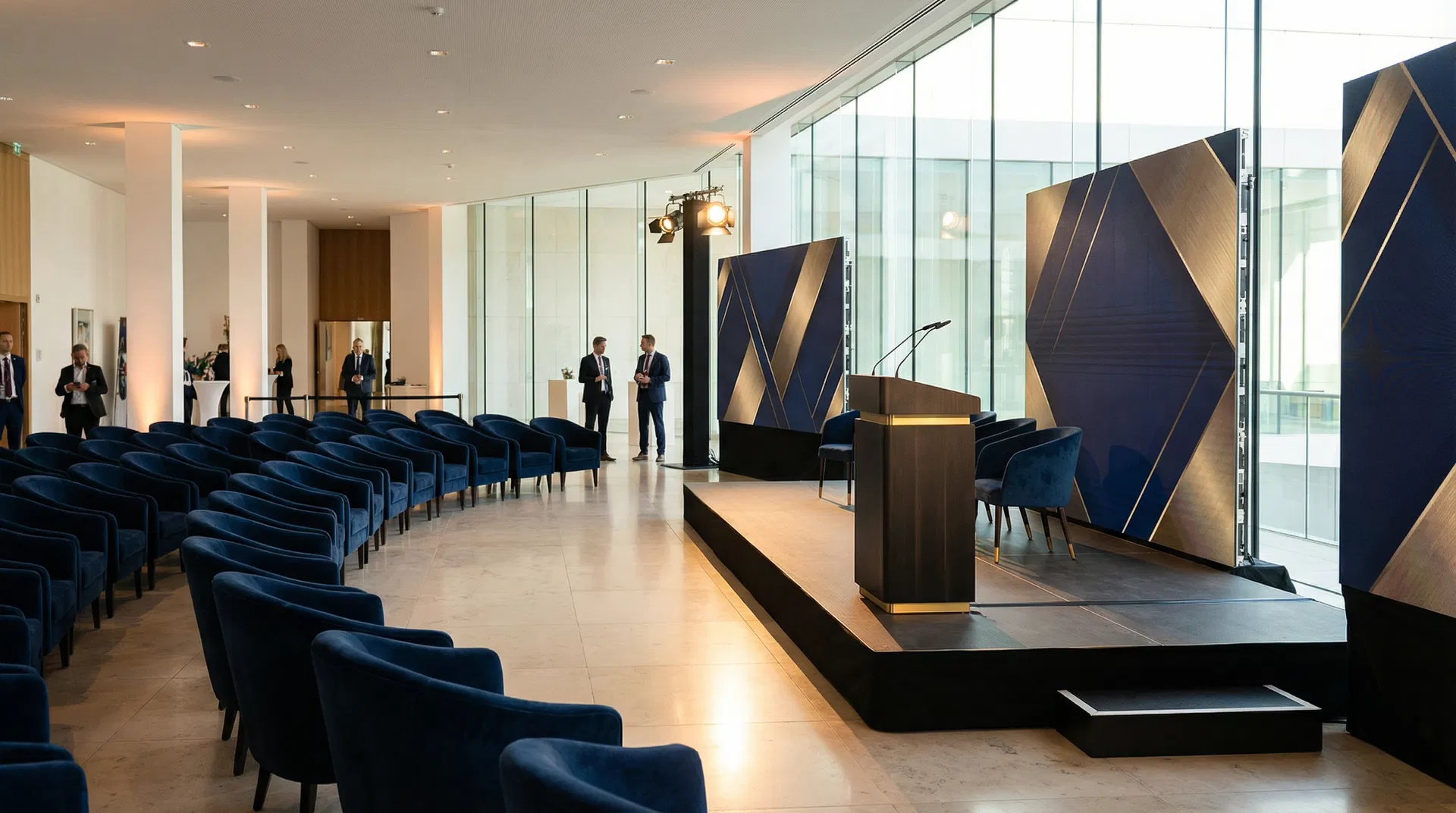 Professional conference hall setup