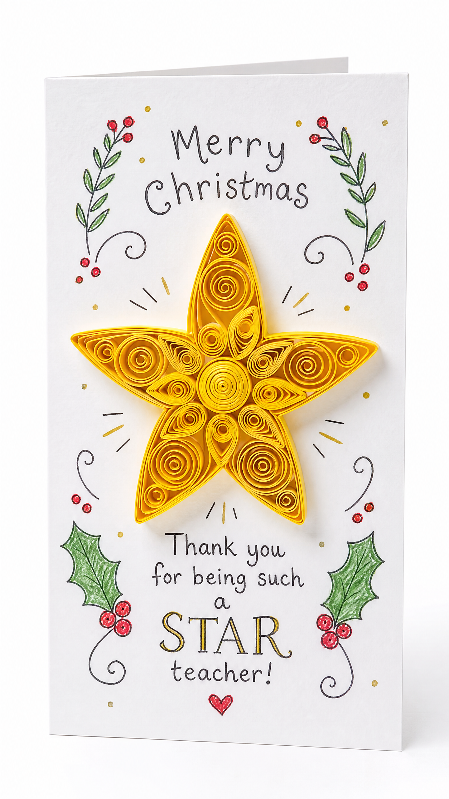 Cartão Estrela Quilling