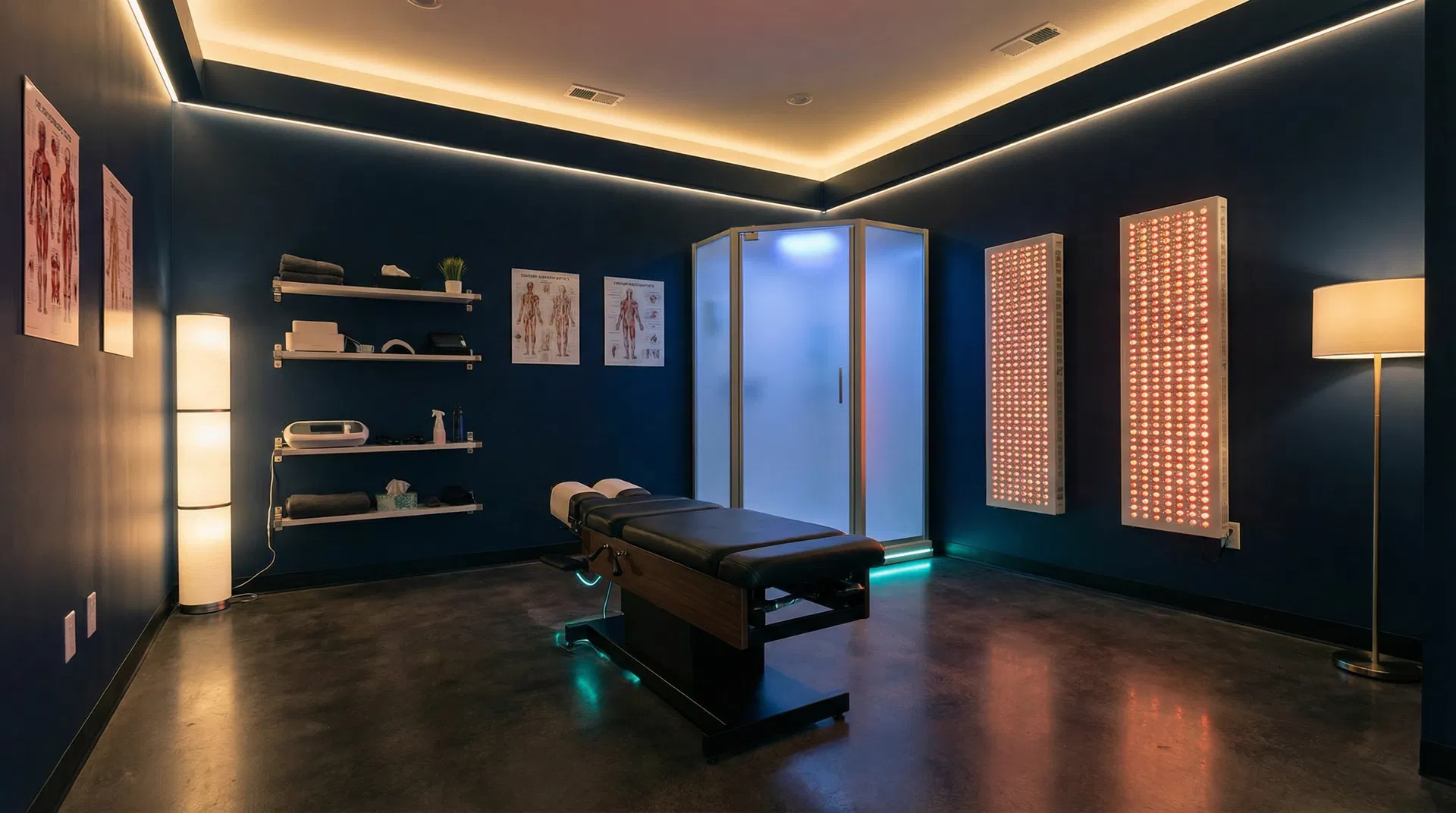 Professional chiropractic treatment room