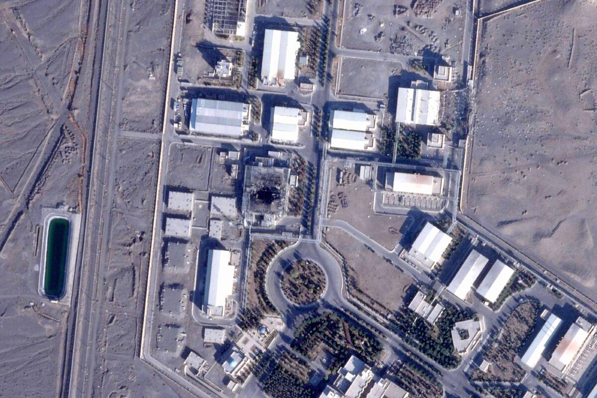Satellite view of an Iranian nuclear facility