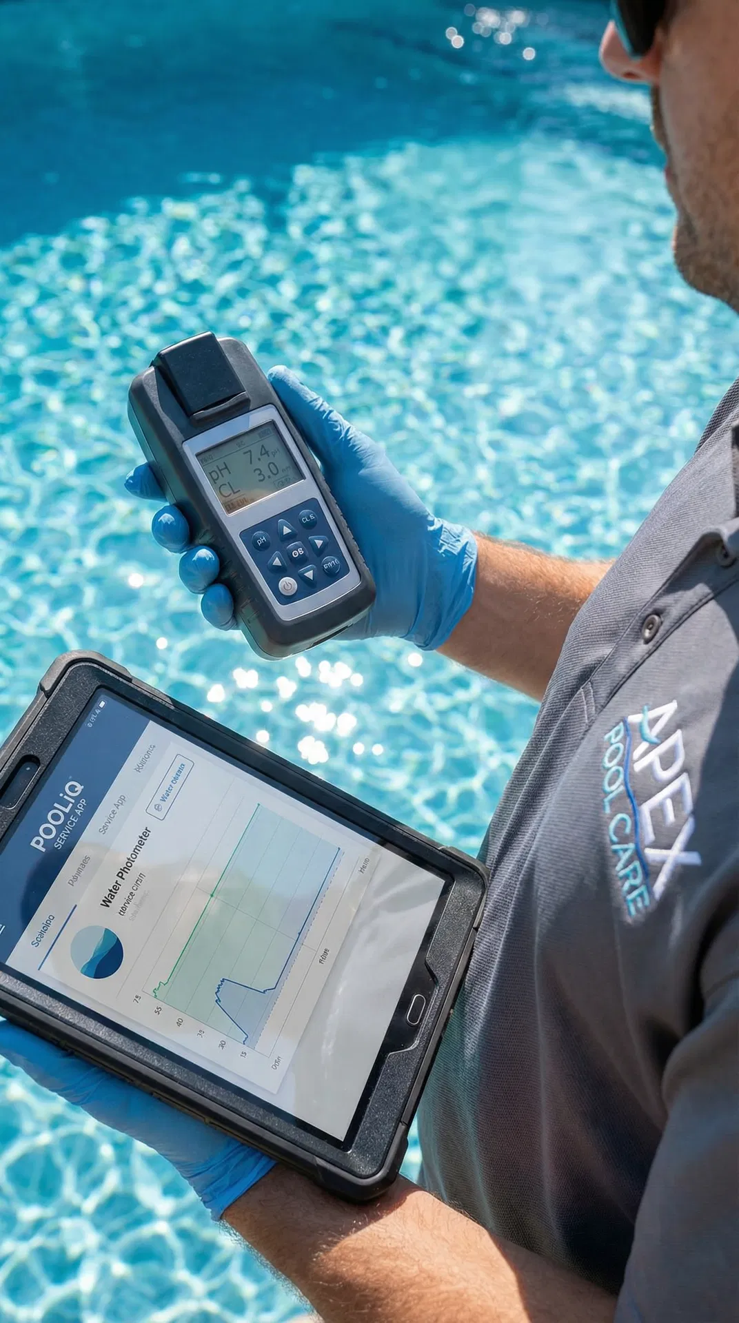 Professional pool service technology