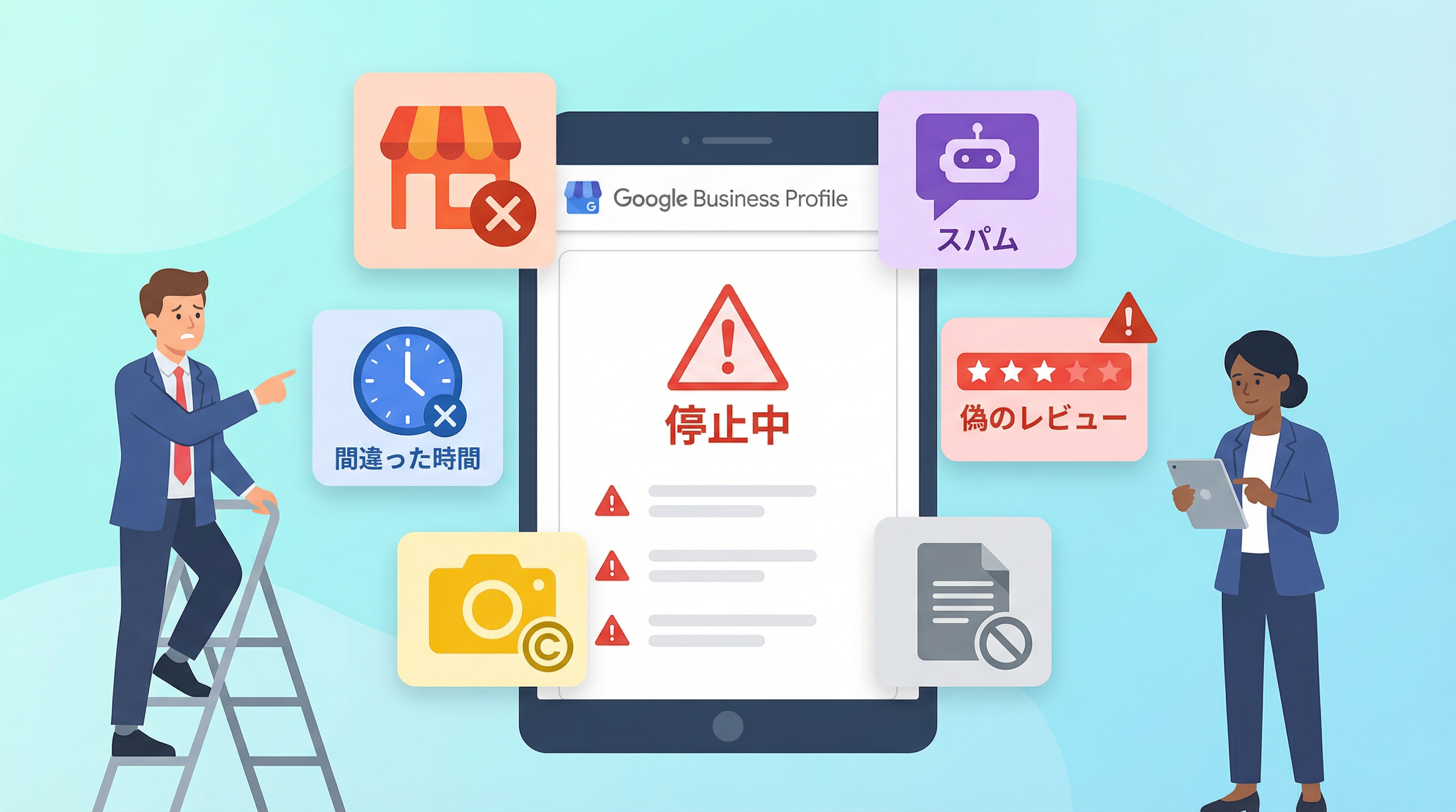 Googleビジネスプロフィール停止の主な原因